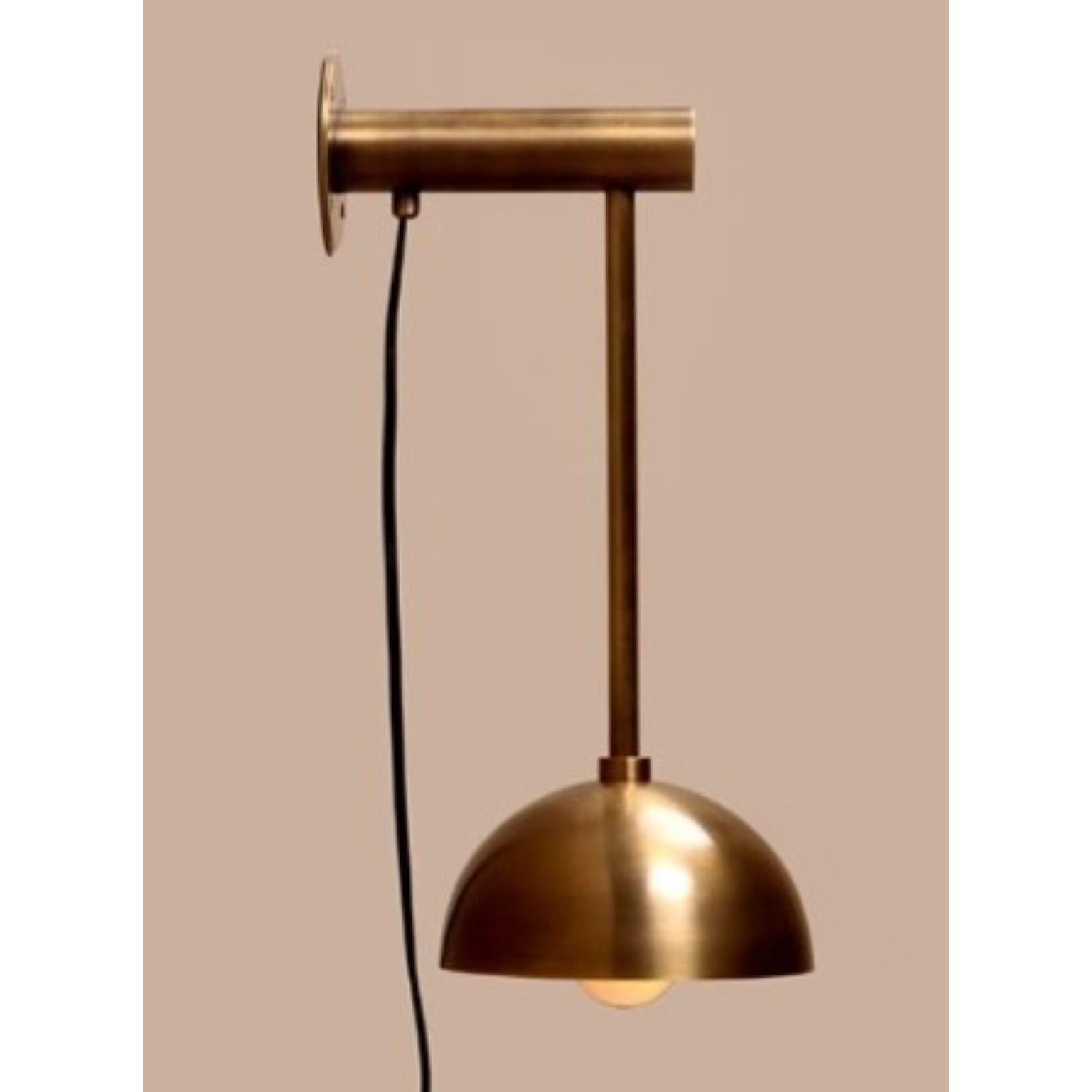 Post-Modern Dot Medium Brass Dome Wall Sconce by Lamp Shaper For Sale