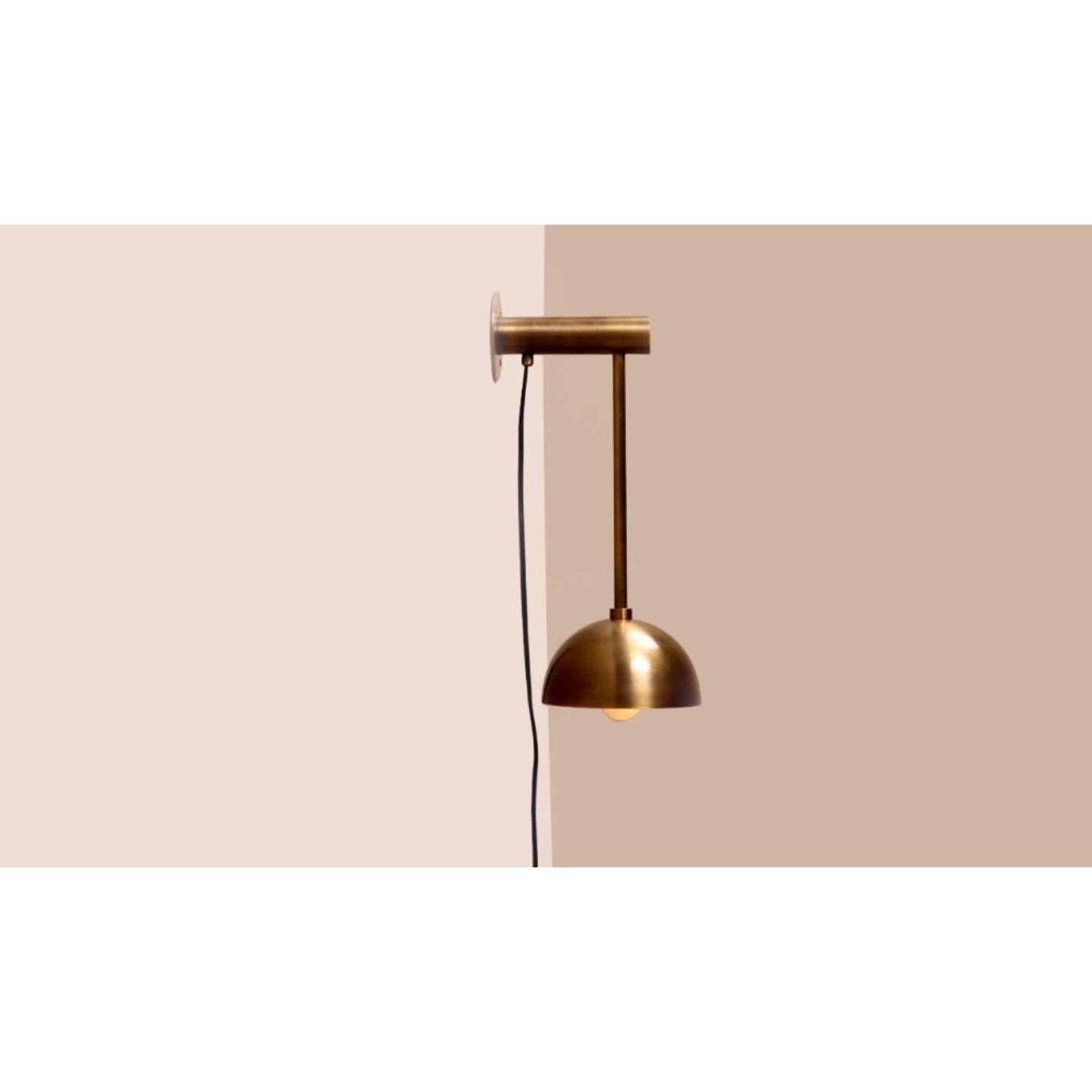 Other Dot Medium Brass Dome Wall Sconce by Lamp Shaper For Sale