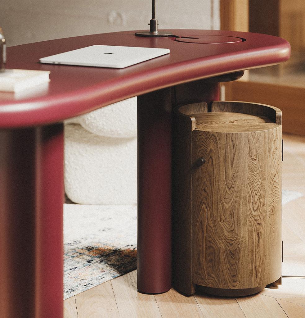 Turc Mini meuble de rangement beige  par Hermhaus en vente