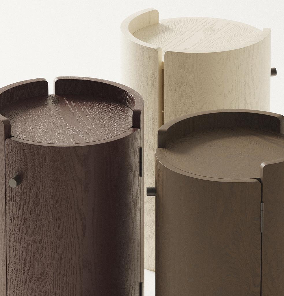 XXIe siècle et contemporain Mini meuble de rangement beige  par Hermhaus en vente