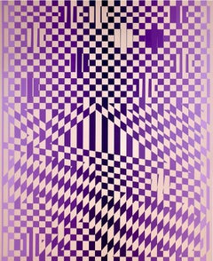 "GRADIENT_02" Pittura acrilica astratta 39" x 33" di Dot Dot