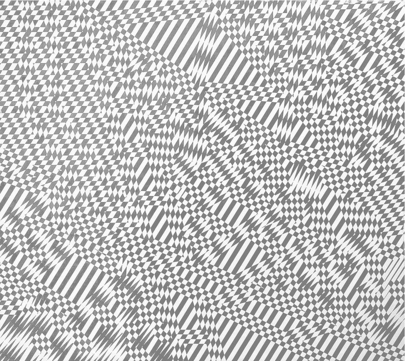 "STATIC" Pittura acrilica astratta 72" x 72" di Dot Dot
