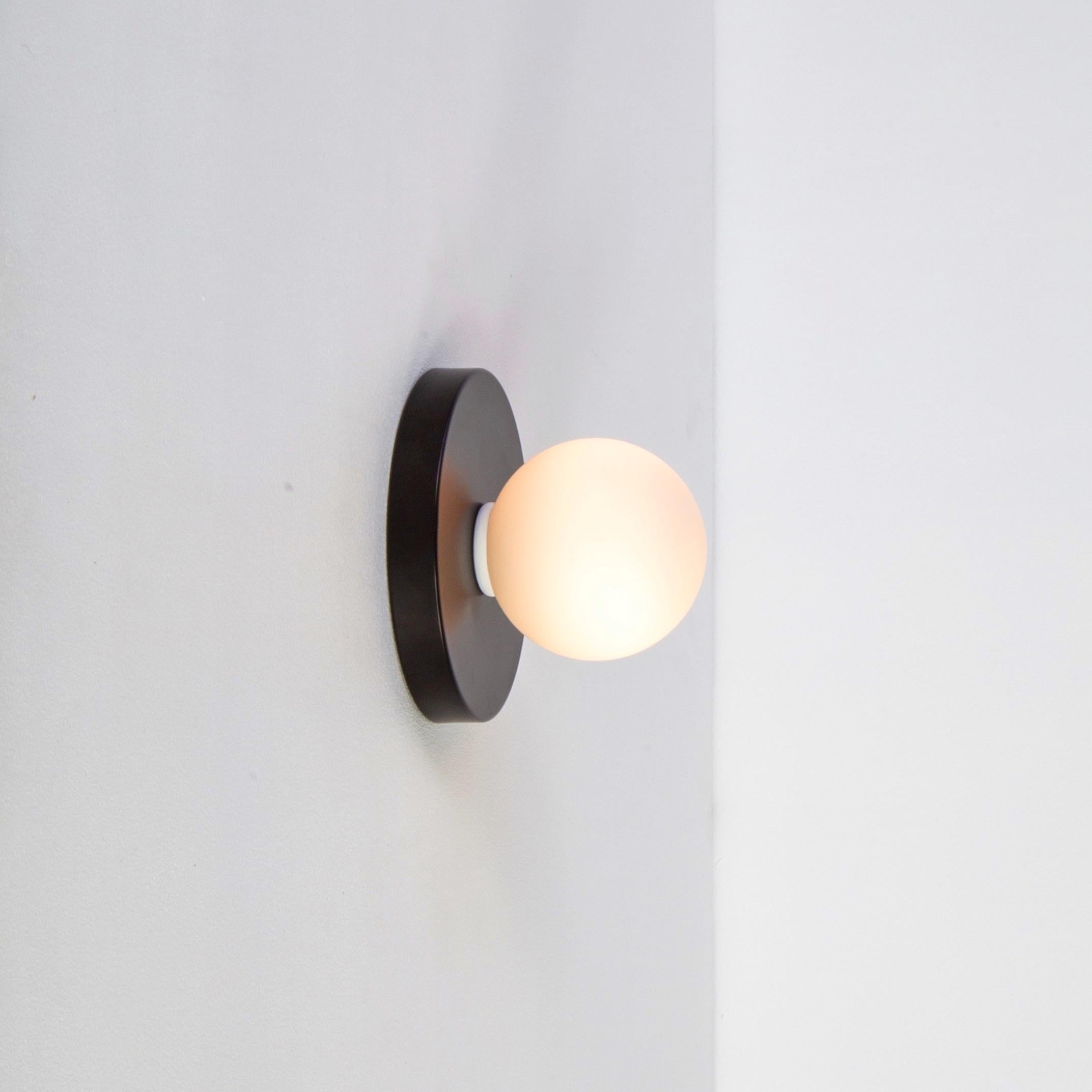 American Globe Sconce by Research.Lighting, Black, Made to Order For Sale