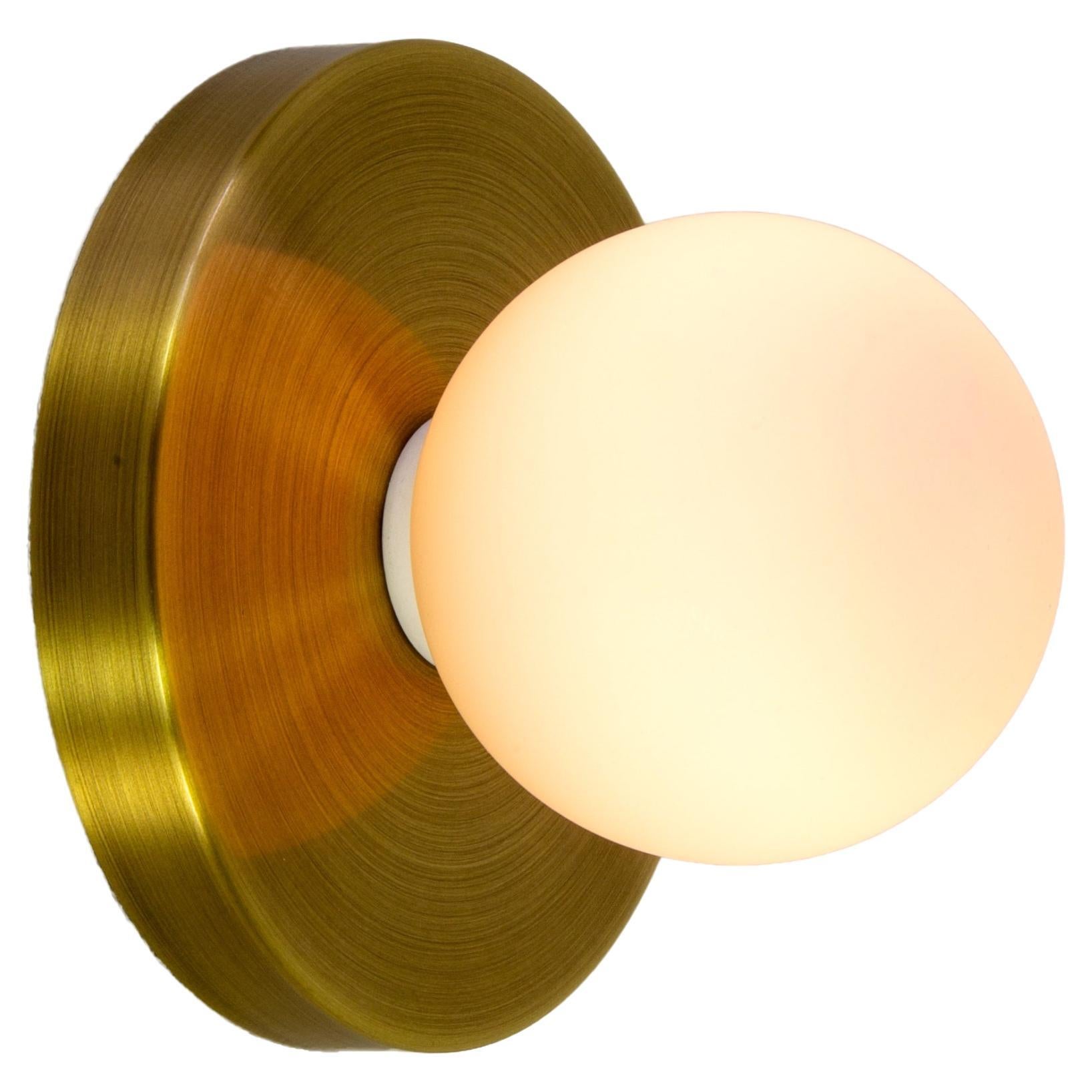 Globe Sconce by Research.Lighting, Brushed Brass, Made to Order For Sale