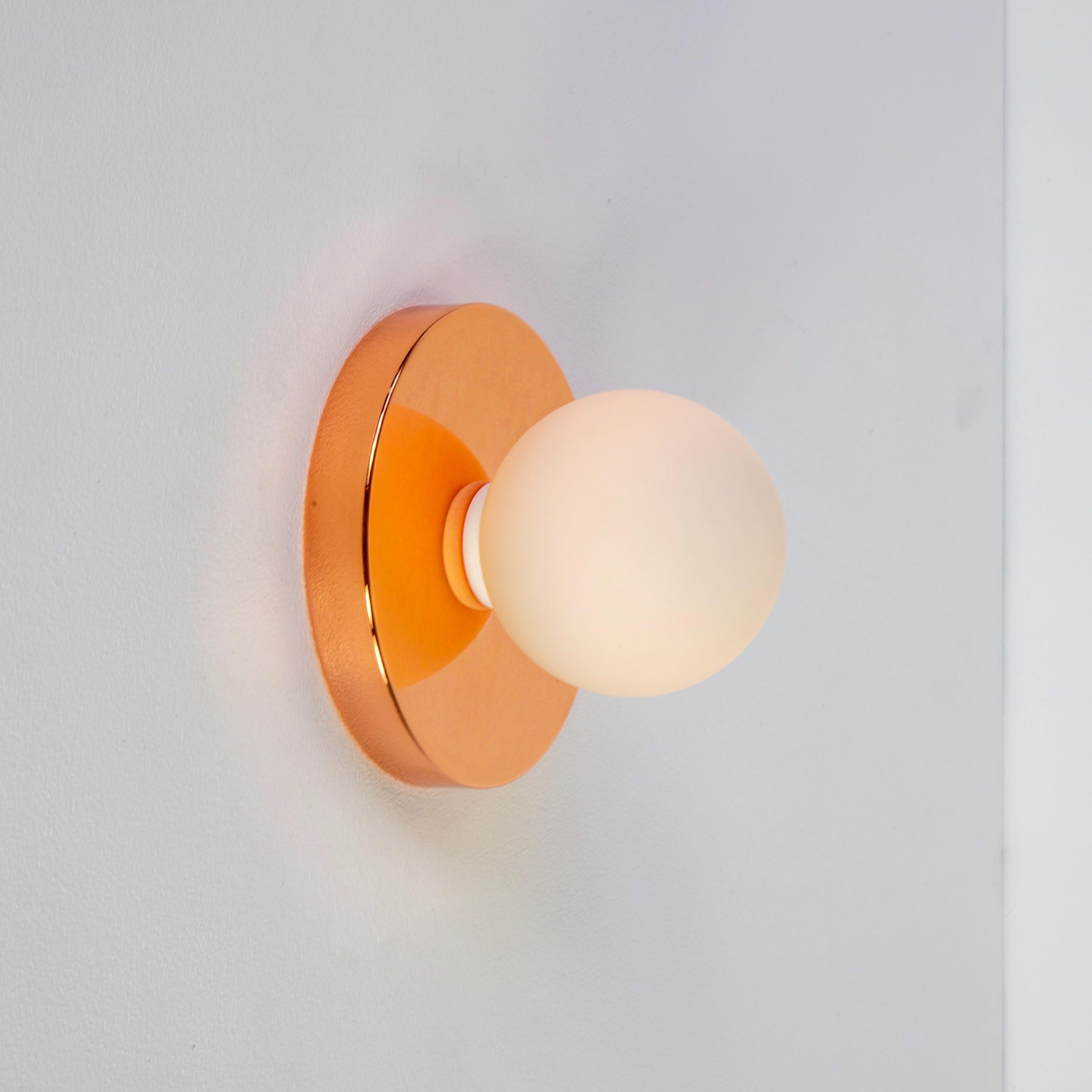 Plated Globe Sconce by Research.Lighting, Copper, Made to Order For Sale