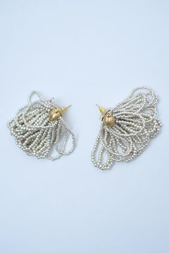 Boucles d'oreilles à franges courtes / bijoux vintage , bijoux vintage, bijoux en perles