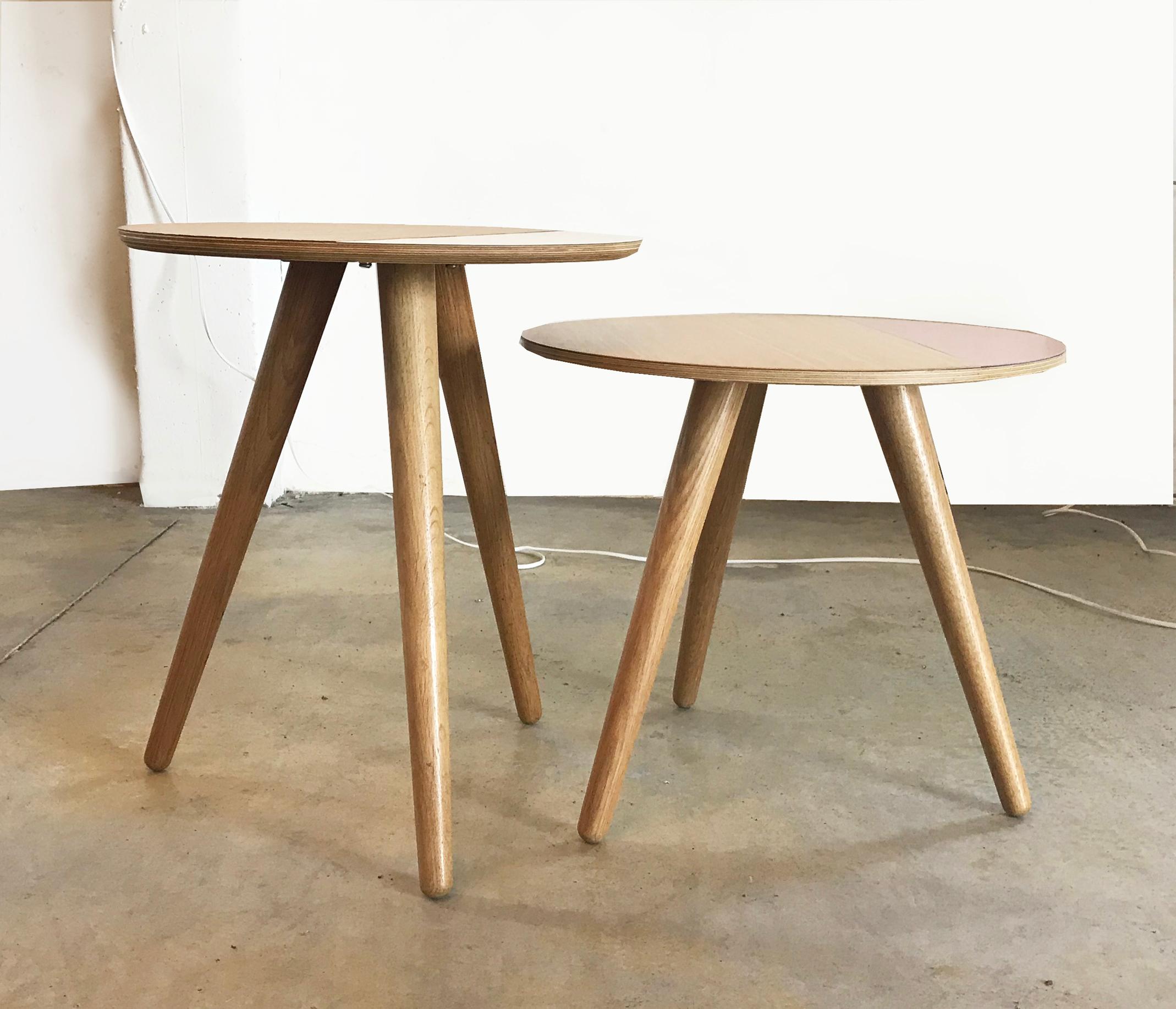 Spanish Dot Side Table Duo For Sale