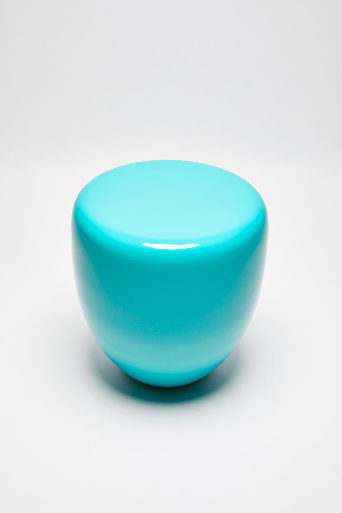 Minimalist Side Table, Bohemian Blue DOT by Reda Amalou Design, 2017-Glossy or mate lacquer For Sale