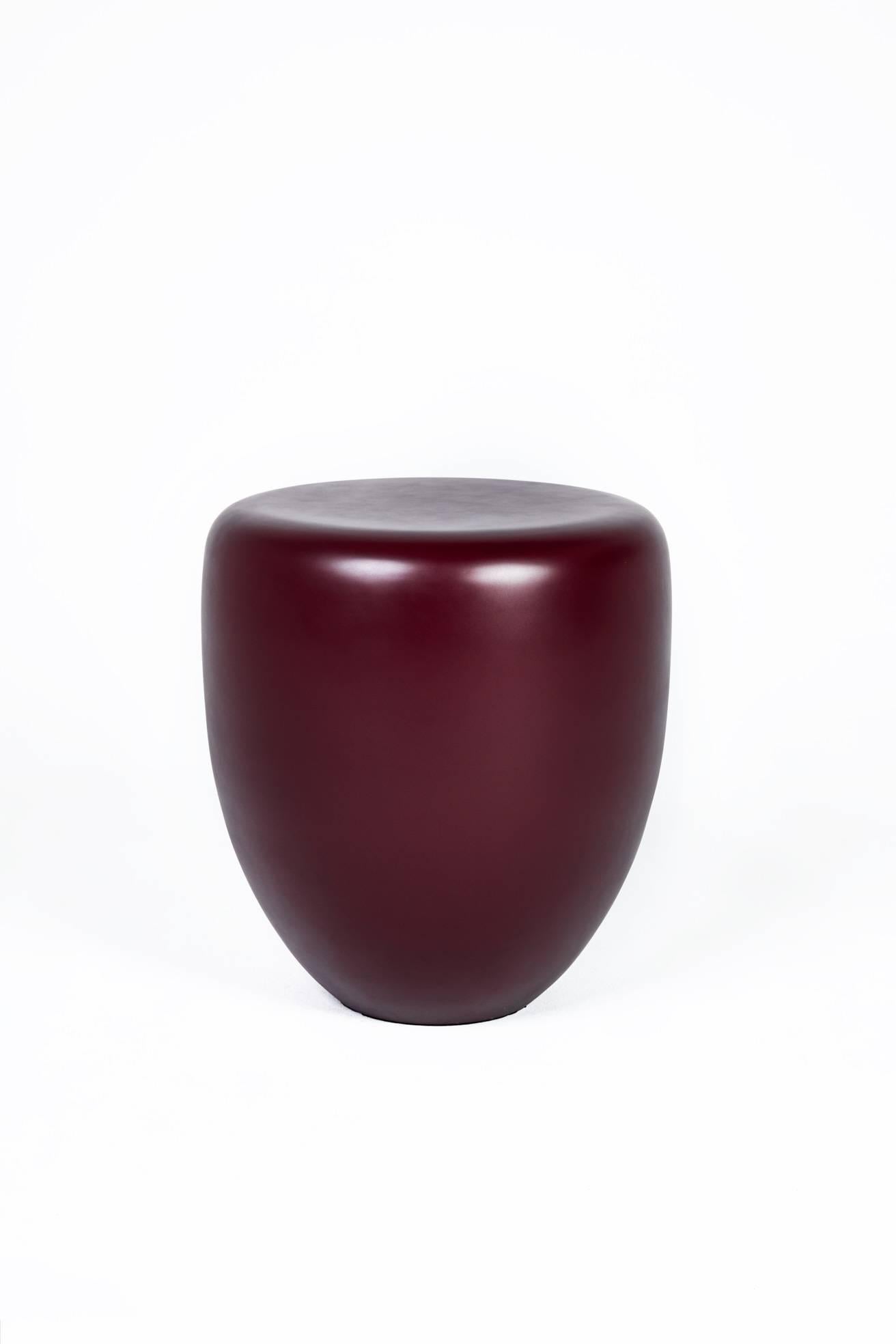 Vietnamese Side Table, Deep Garnet DOT by Reda Amalou, 2018 - Glossy or matt lacquer For Sale