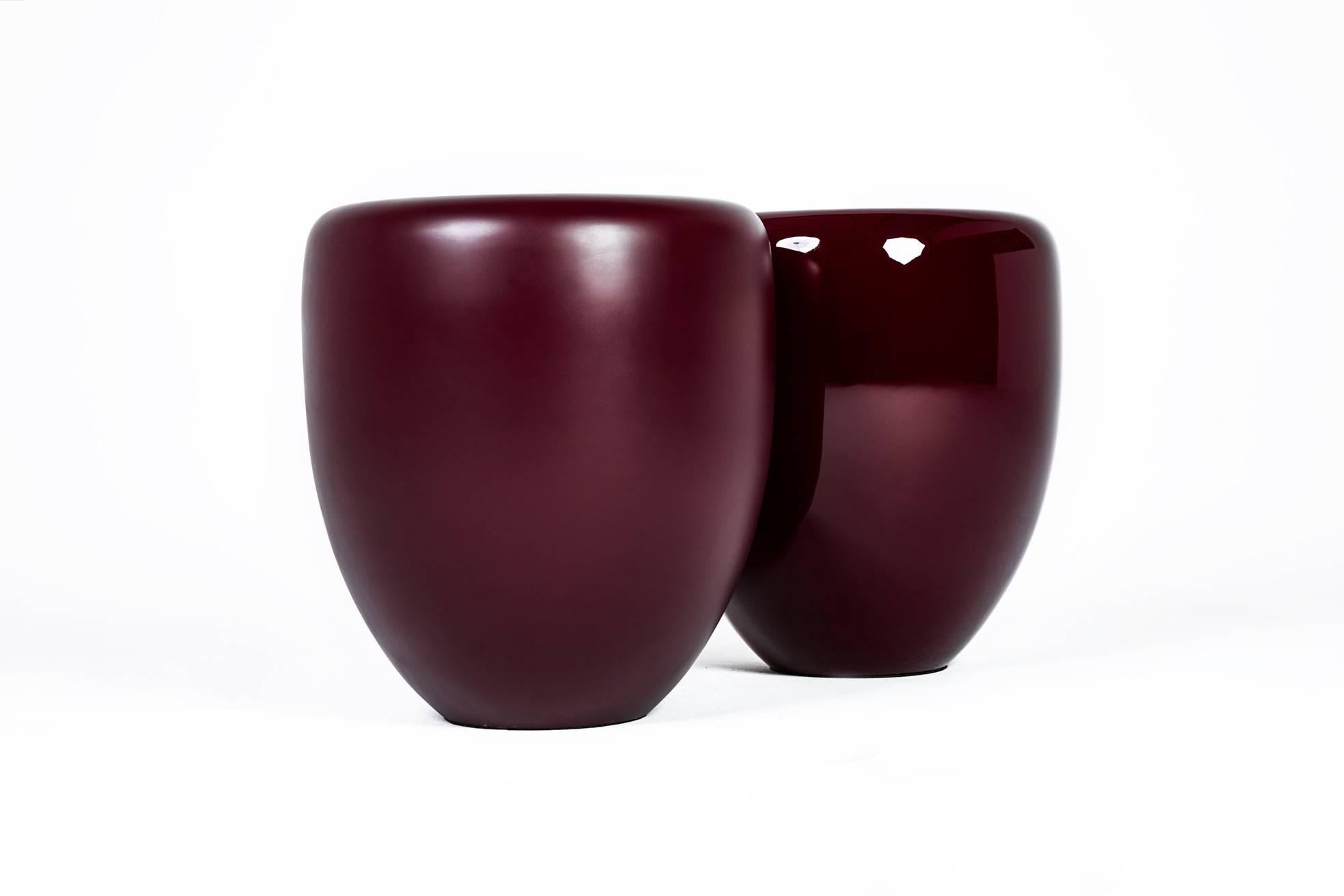 Contemporary Side Table, Deep Garnet DOT by Reda Amalou, 2018 - Glossy or matt lacquer For Sale
