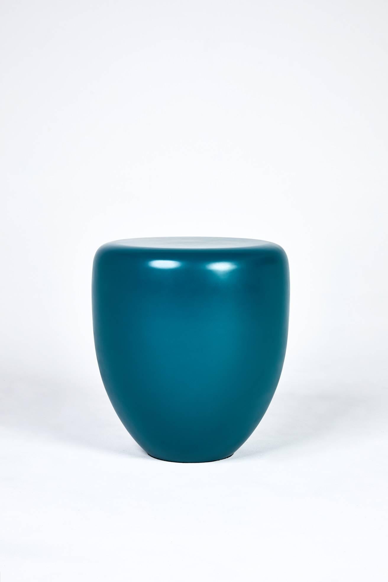 Side Table, Peacock Blue DOT by Reda Amalou, 2018 - Glossy or mate lacquer In New Condition For Sale In Paris, FR