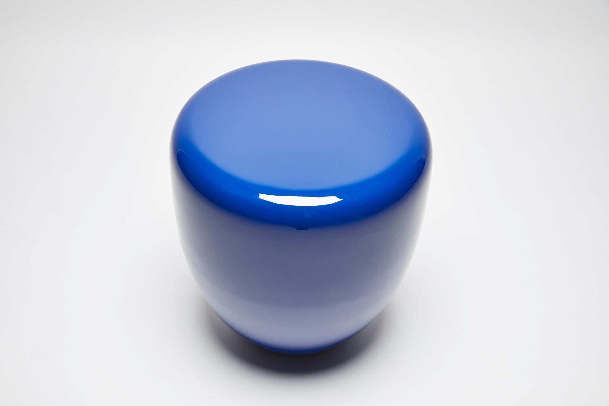 Minimalist Side Table, Persian Blue DOT by Reda Amalou Design, 2017 -Glossy or mate lacquer For Sale
