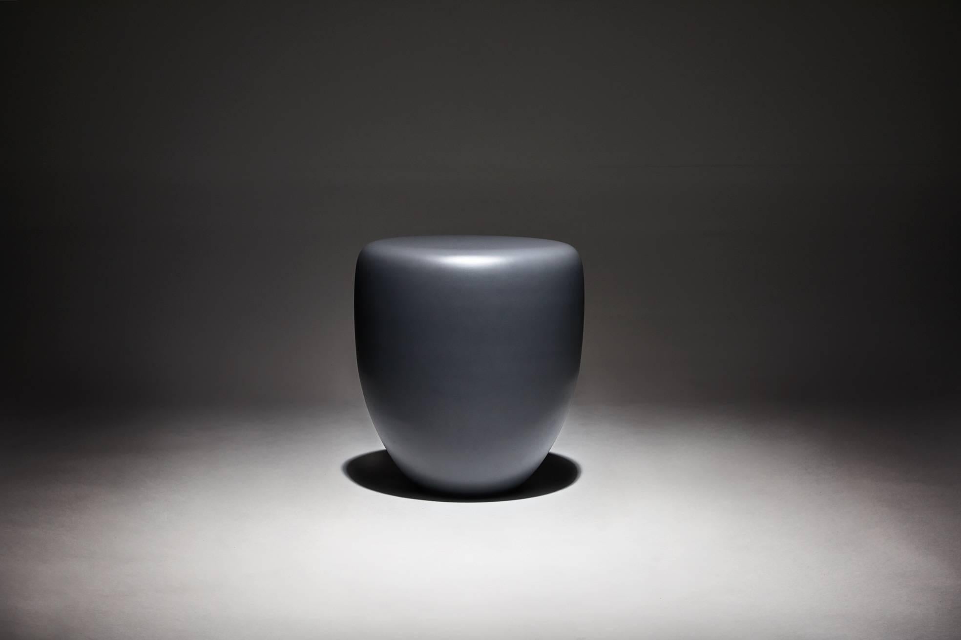 Vietnamese Side Table, Slate Grey DOT by Reda Amalou, 2017 - Glossy or mate lacquer For Sale