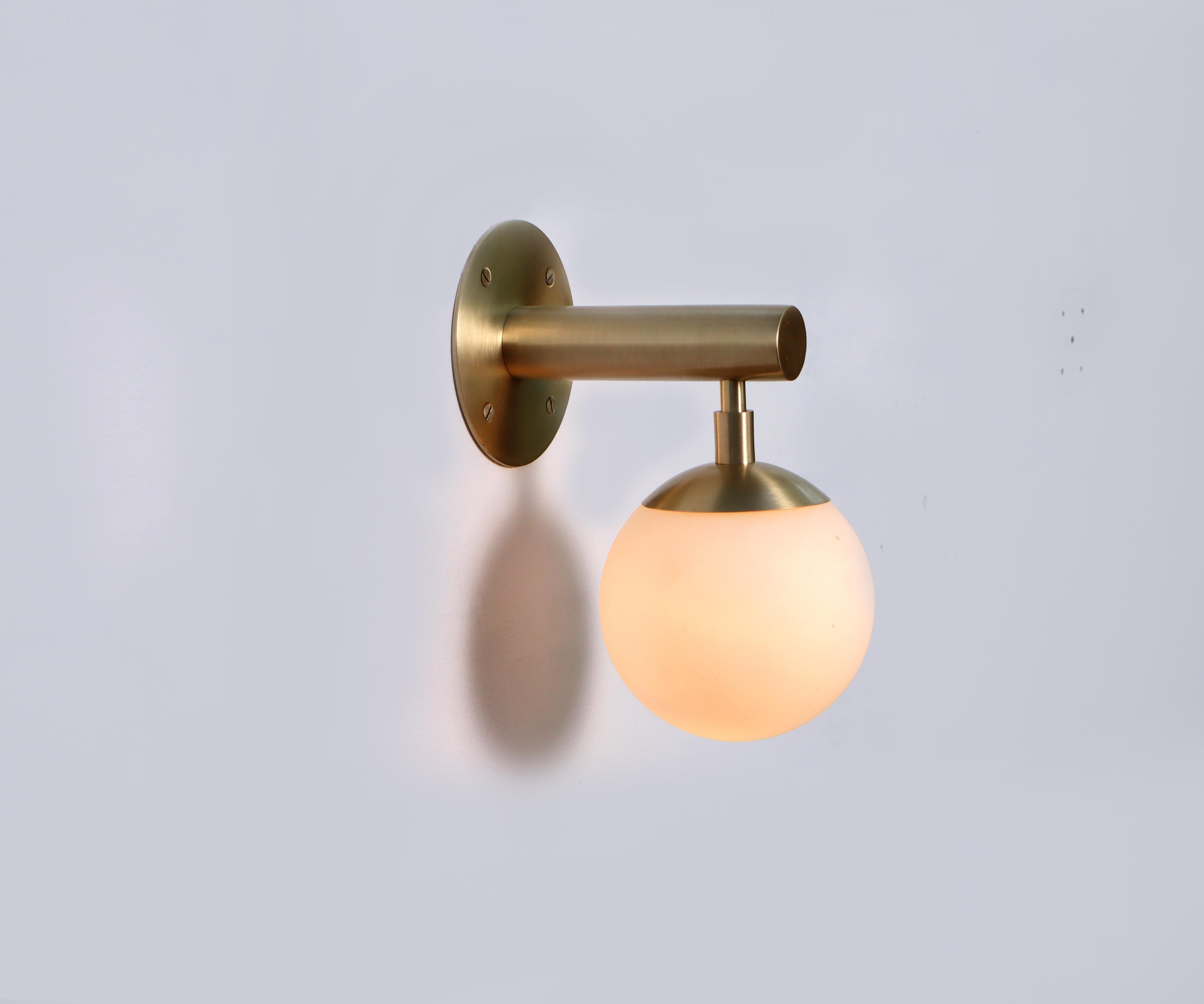 Indian Dot Small Brass Dome Wall Sconce by Lamp Shaper For Sale
