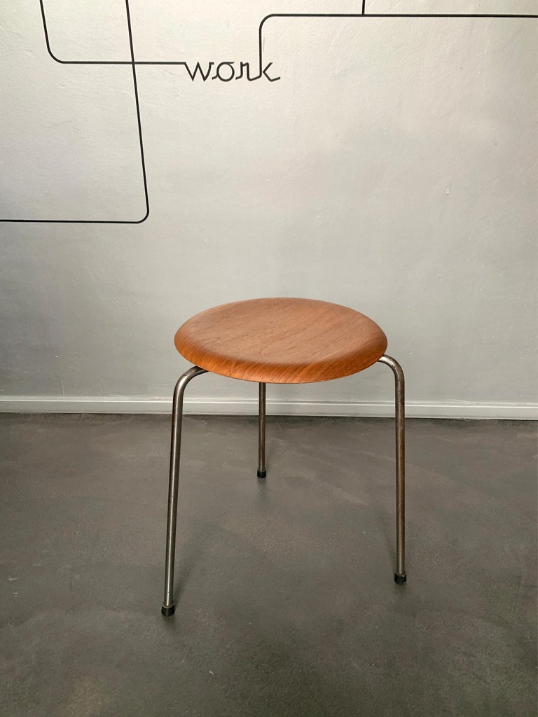 Dot stool model 3170 by Arne Jacobsen in teak, Fritz Hansen, 1965
