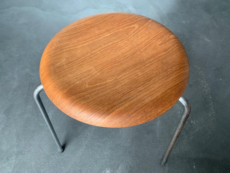 スツール Arne Jacobsen 3170 Teak FRITZ HANSEN Arne Jacobsen Teak Tripod Stool No.3170 for Fritz Hansen | #232034