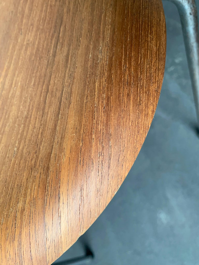 Dot stool model 3170 by Arne Jacobsen in teak, Fritz Hansen, 1965