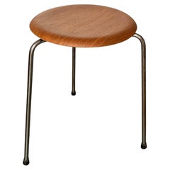 Dot stool model 3170 by Arne Jacobsen in teak, Fritz Hansen, 1965.