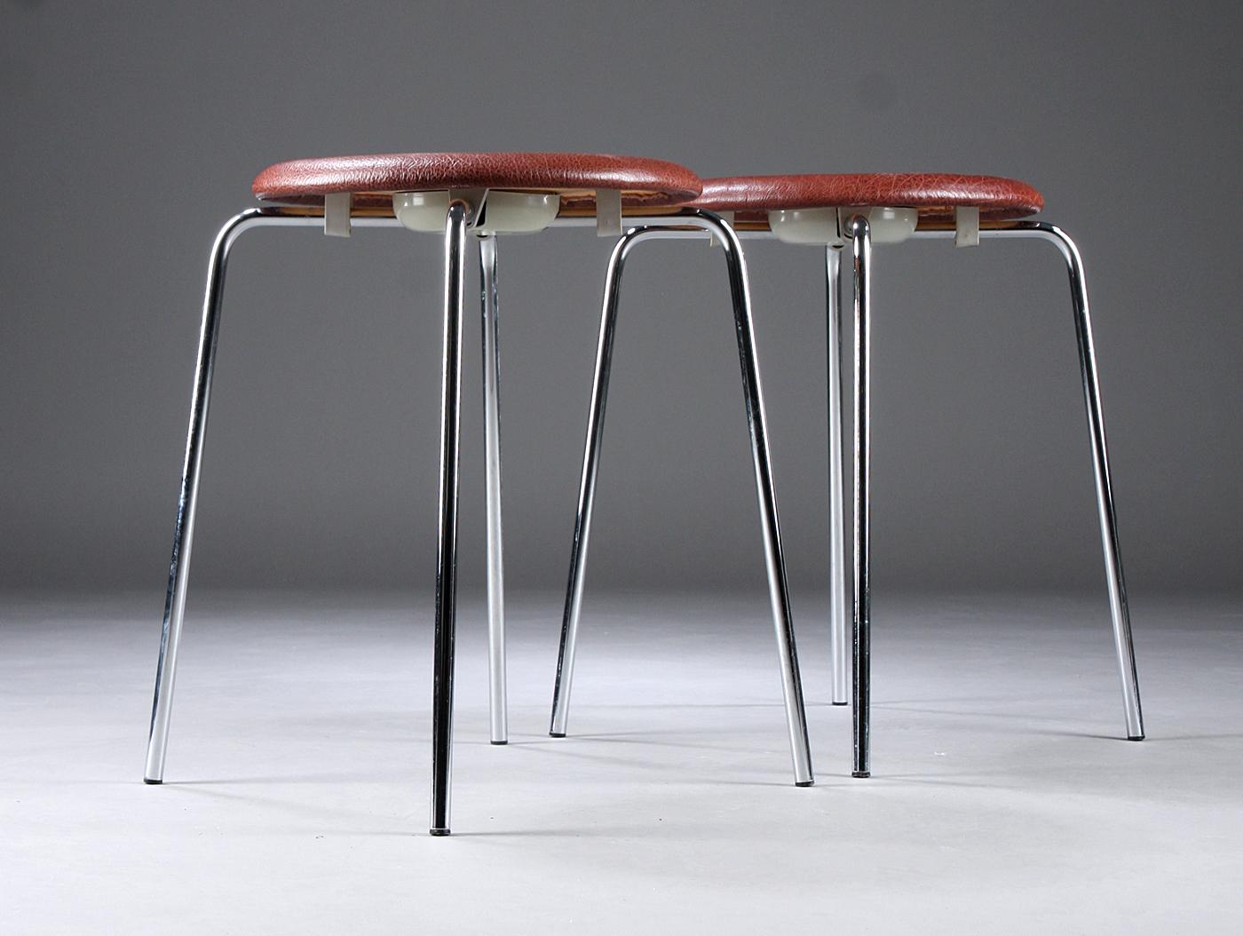 Scandinavian Modern Dot Stools by Arne Jacobsen for Fritz Hansen For Sale