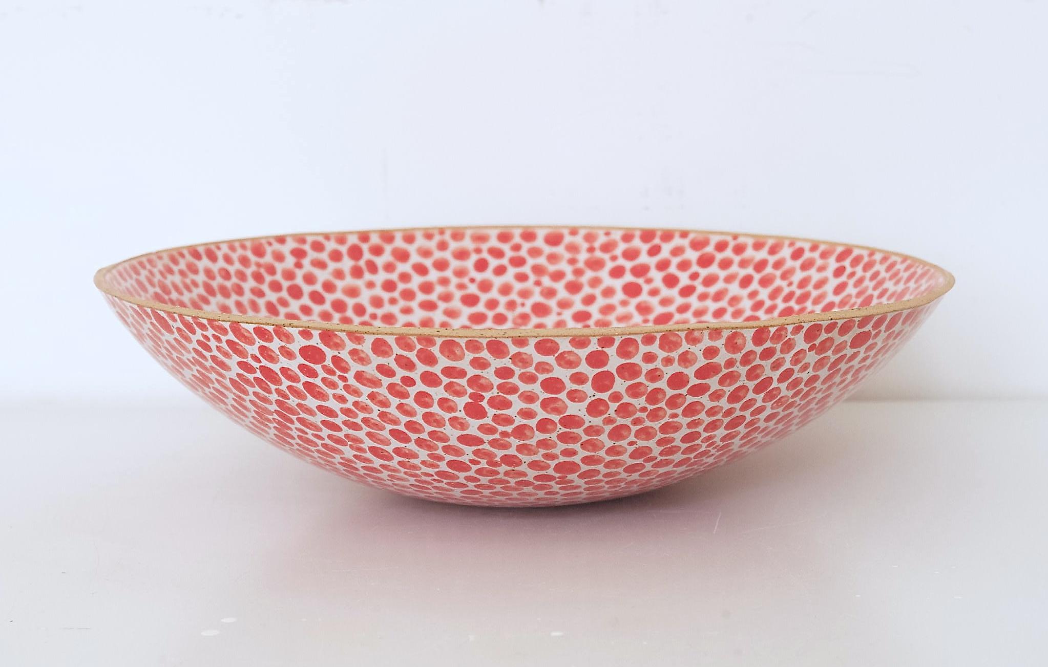 American Dots Ceramic Bowl by Lana Kova, Various Glazes Available