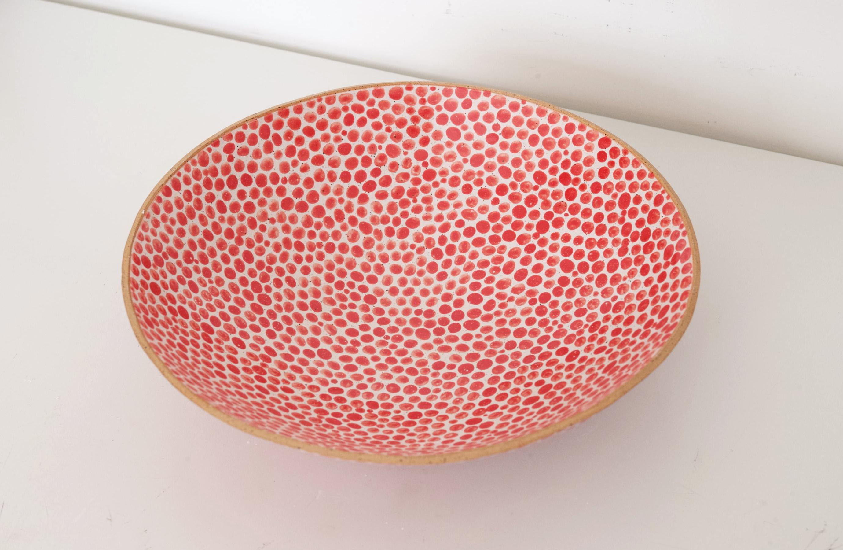 Hand-Crafted Dots Ceramic Bowl by Lana Kova, Various Glazes Available