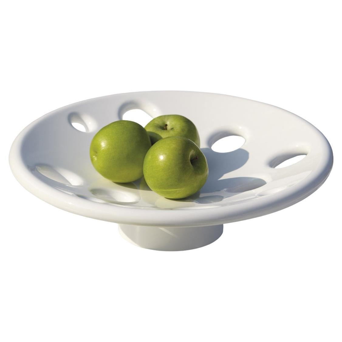 Dots Milky White Fruit Bowl by Aksu, Suardi For Sale