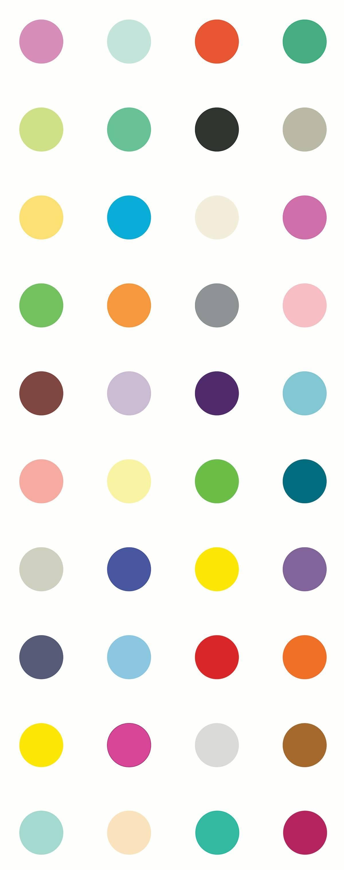 Inspired by Damien Hirst paintings and a recent custom hand painted nursery I did,
I created a colorful pattern of dots in wallpaper form. Fun for a kids room or a
modern living space.
Sold by the roll
Roll size: 48” wide by 9’ long (comes in