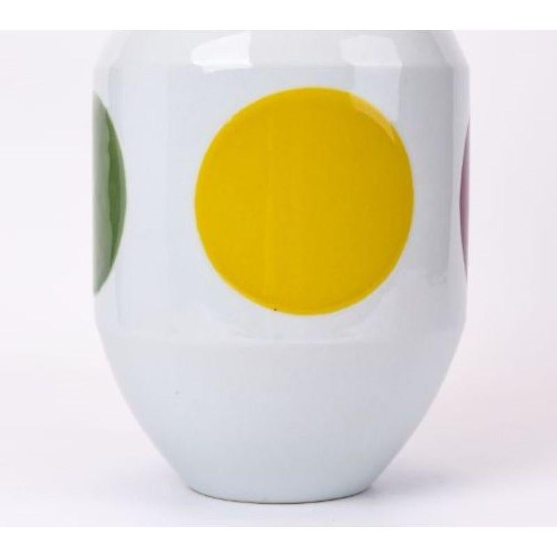 Chinese Dots Porcelain Vase by WL Ceramics For Sale