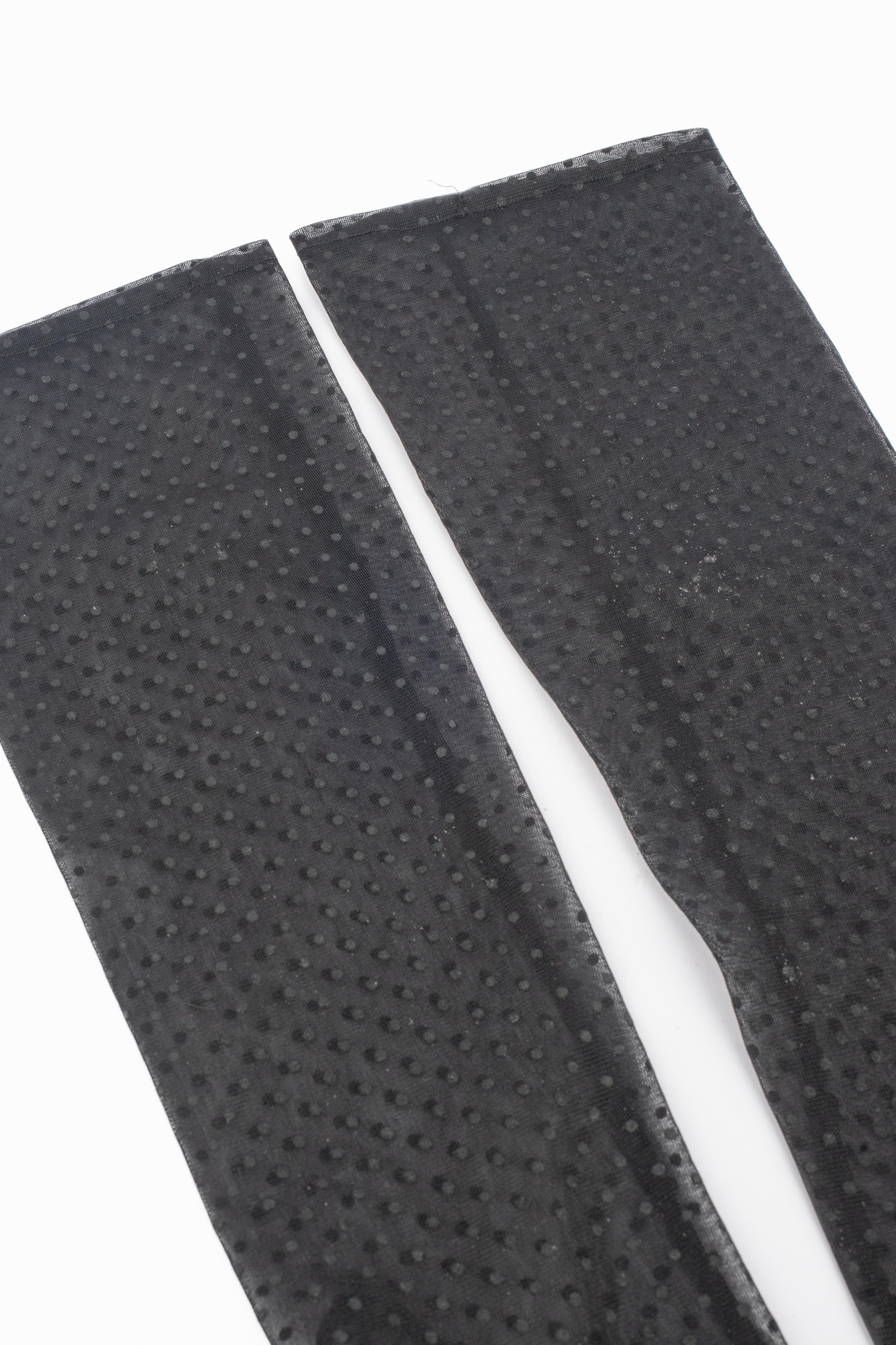 Guanti neri a pois in vendita 1