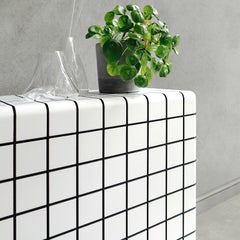 Dottie Black and White Lacquer Console