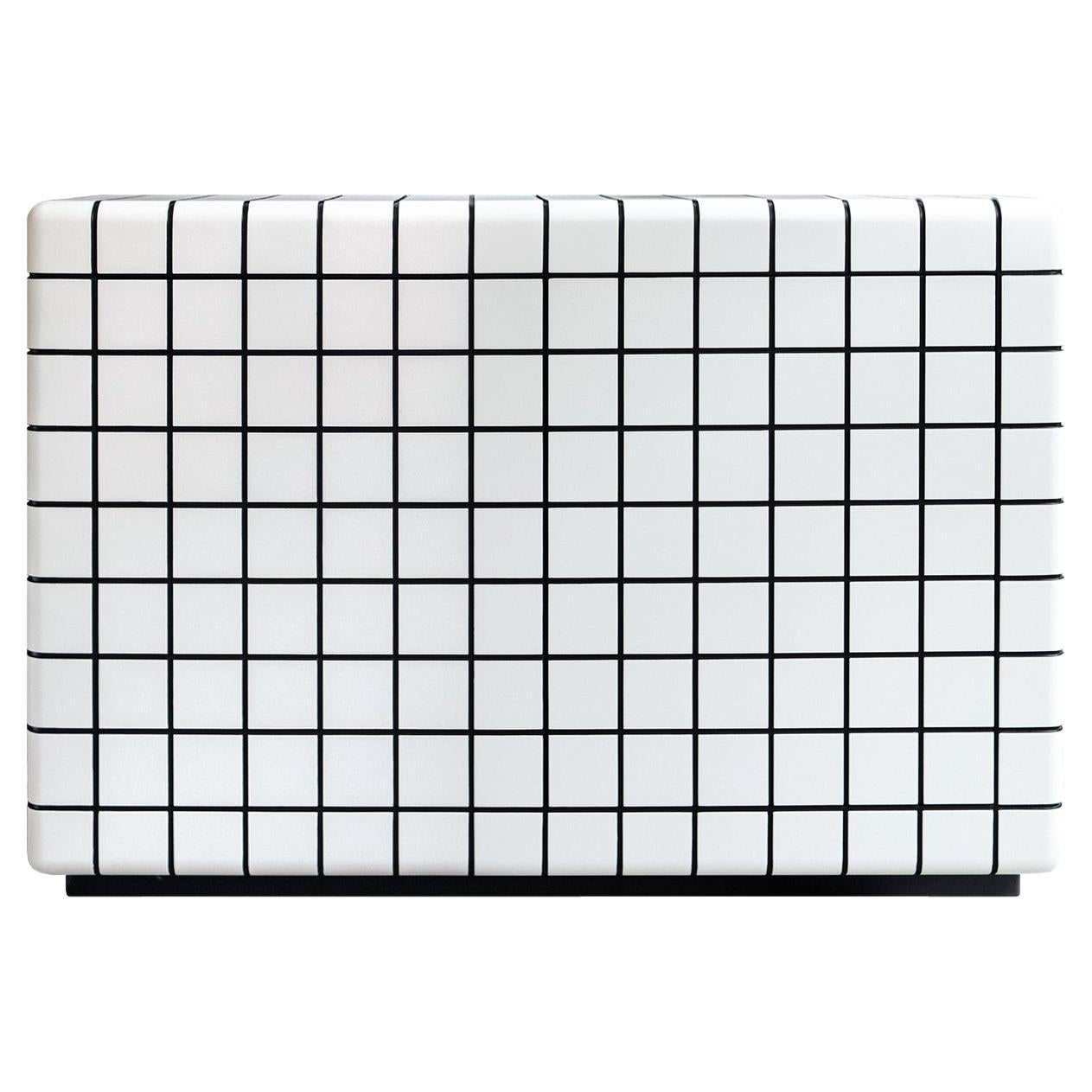 Dottie Black and White Lacquer Console For Sale