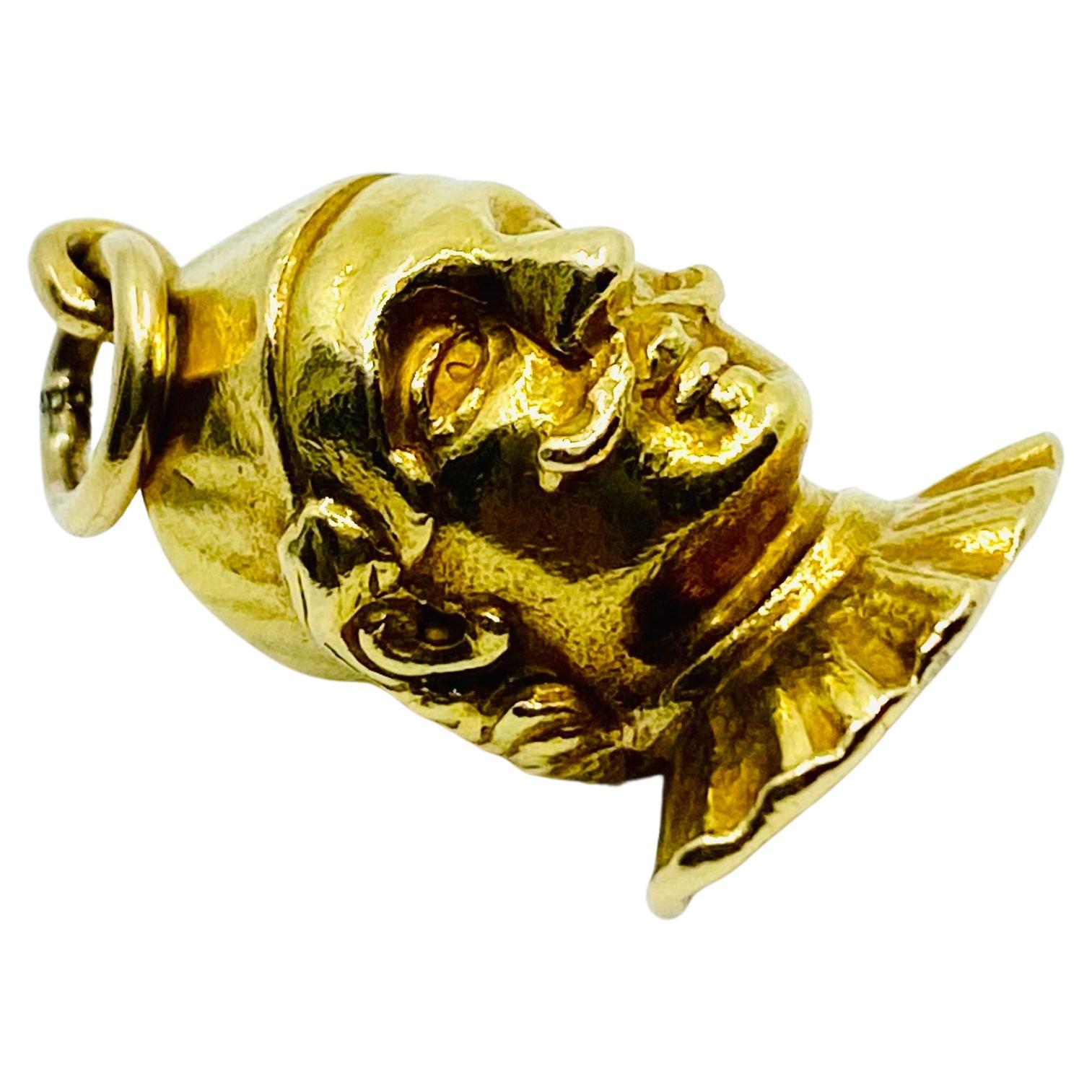 Dottore Commedia dell'Arte Pendentif à breloques en or 18k 1