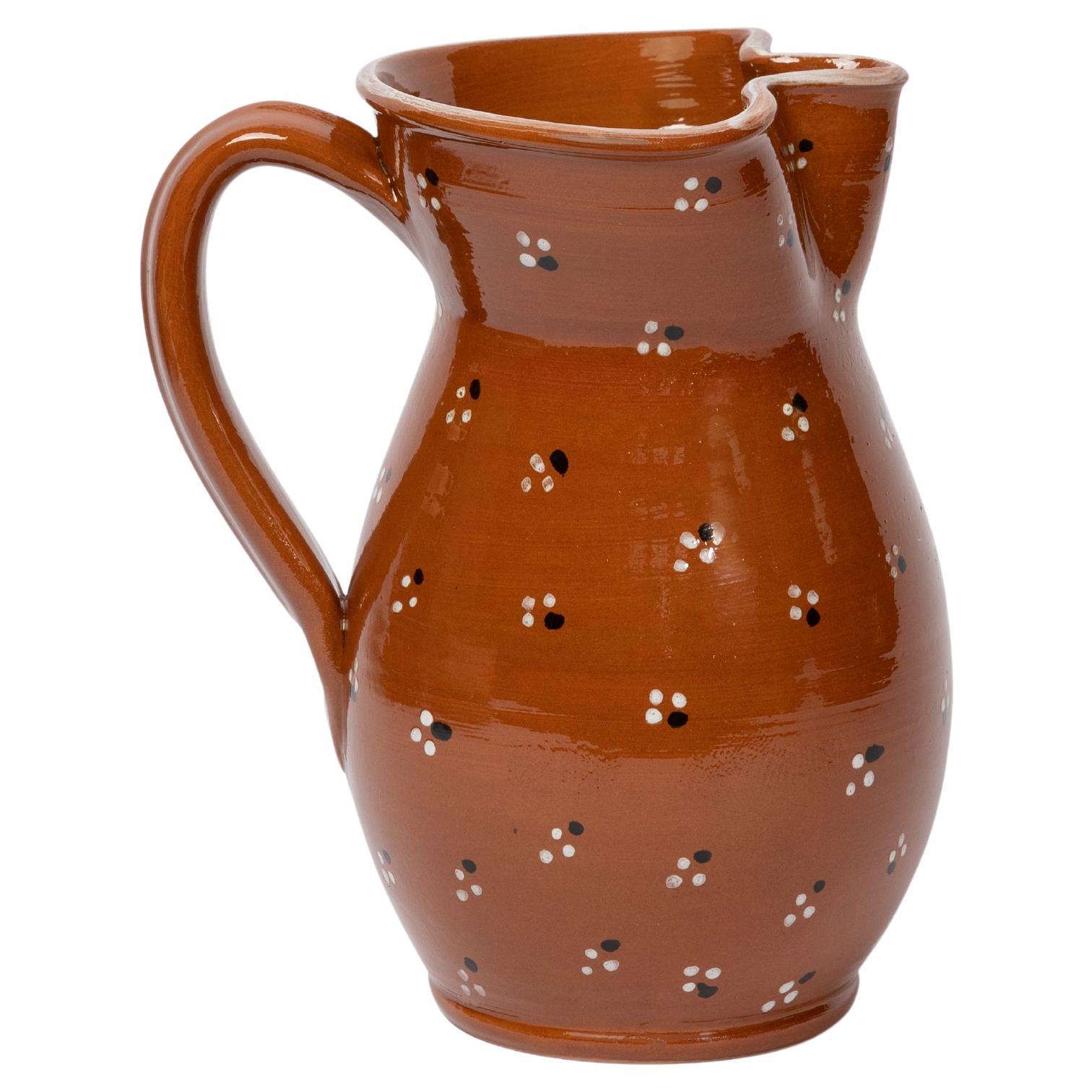 Caraffa Dotty in terracotta, Ceramica in vendita