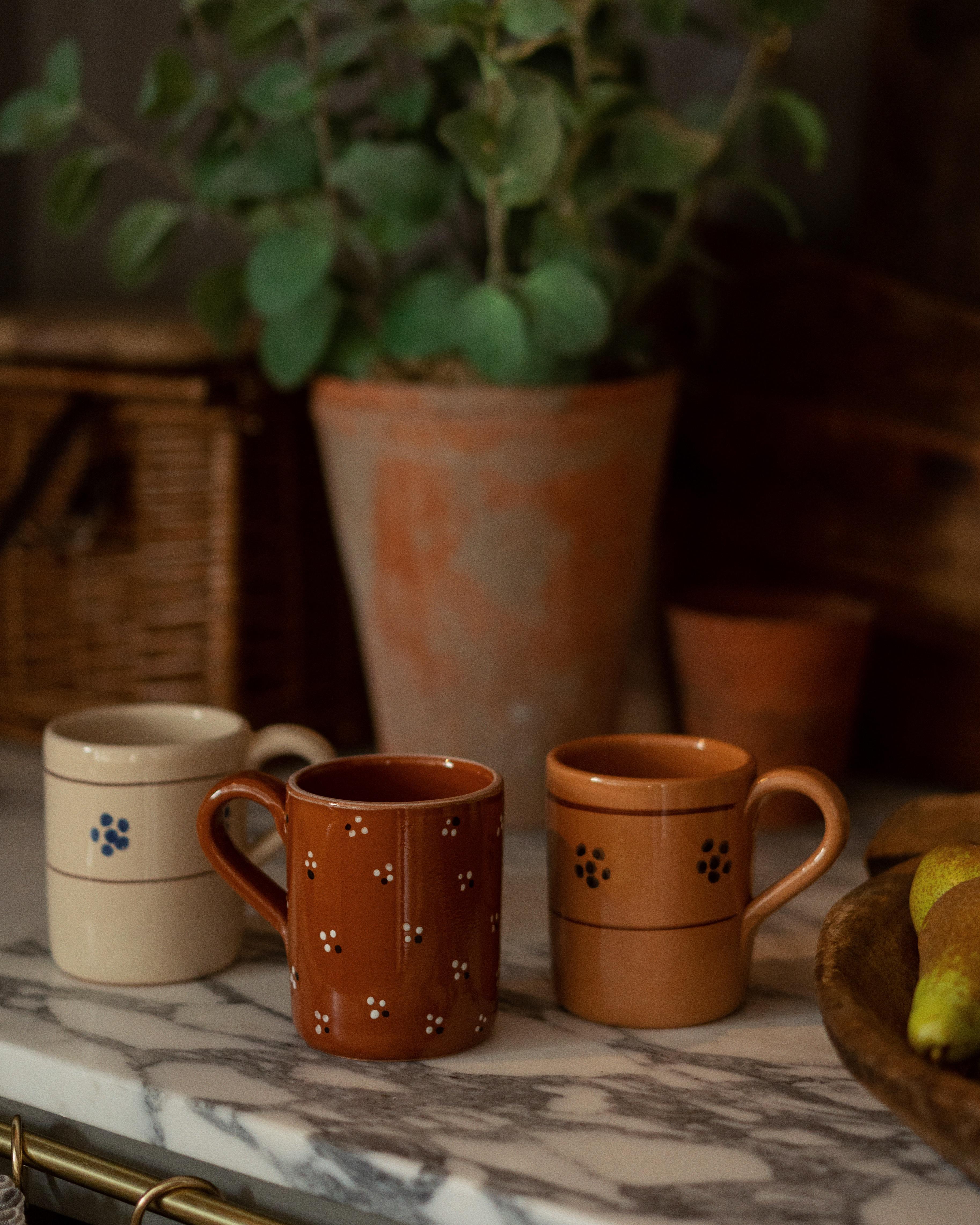 Taza Dotty de Terracota, Cerámica Italiano en venta