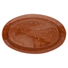 Servierplatte aus Terrakotta in Dotty, Keramik