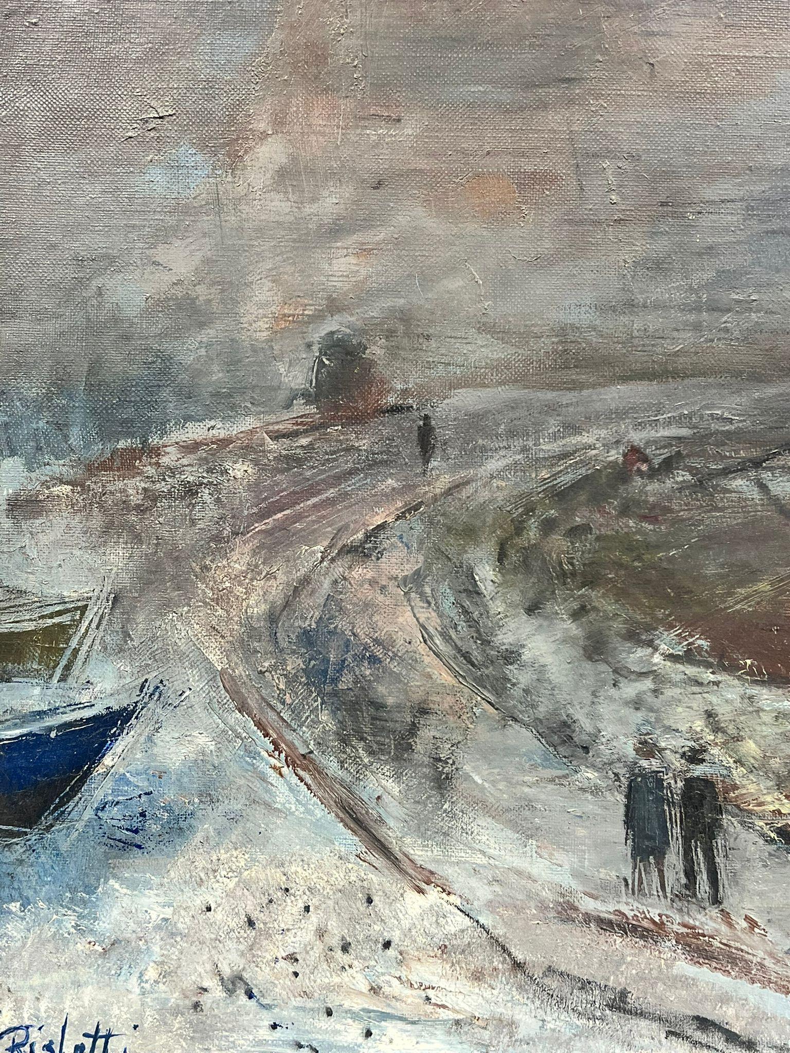 Etretat
signed by Édouard Righetti (1924-2001)
Inscribed Verso on back
dated 1974

oil painted on canvas, beautifully painted.
very good condition
size: 25.5 x inches x 21 inches, unframed
provenance: all the paintings we have for sale by this