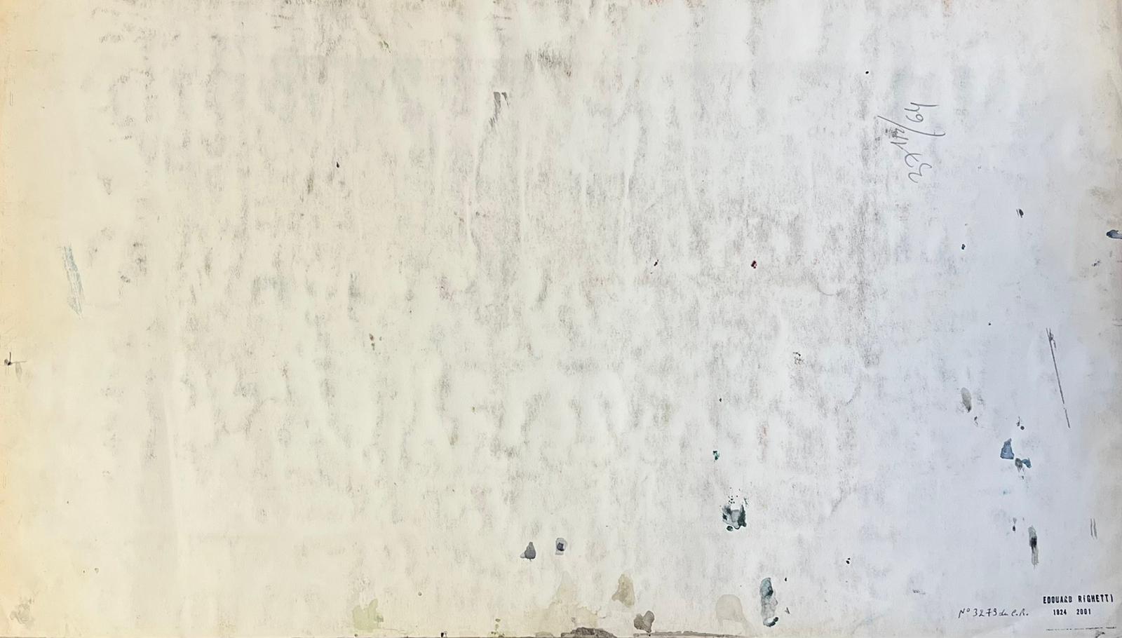 Aquarelle vibrante représentant un paysage vaste avec des montagnes et des champs ouverts en vente 3