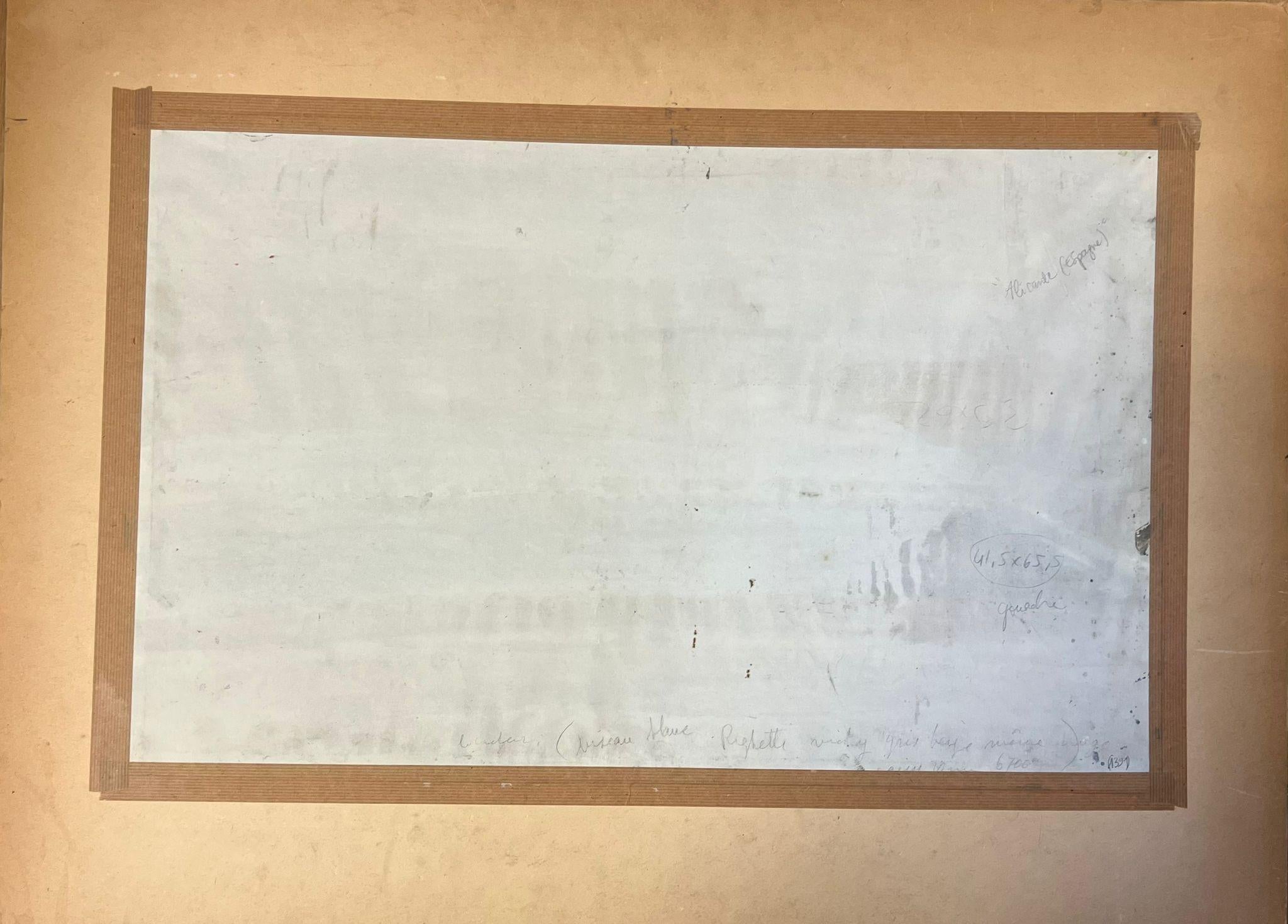Scena costiera contemporanea ad olio post impressionista francese con reti da pesca in vendita 5