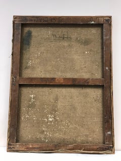 Französisches postimpressionistisches Ölgemälde, Porträt einer jungen Dame, Mitte des Jahrhunderts