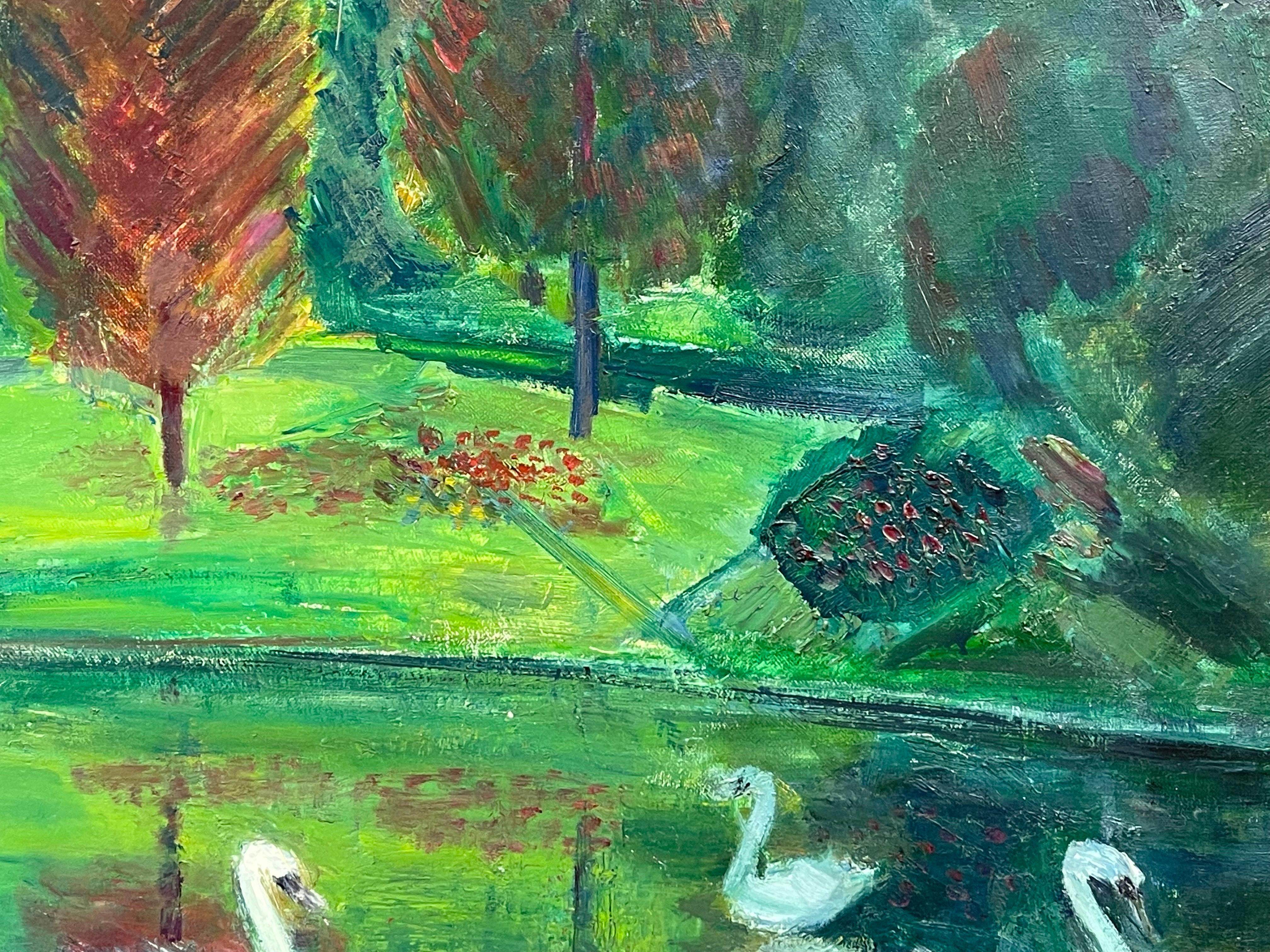 'Schwäne in Seen'
von Édouard Righetti (1924-2001)

Signiert unten vorne und hinten

ölgemälde auf Leinwand, schön gemalt mit dickem Impasto-Öl und kräftigen Farben. 
sehr guter Zustand
größe: 29 Zoll x 36 Zoll
provenienz: Alle Gemälde, die wir von