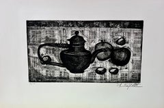 Vintage untitled, teapot with apples/fruit