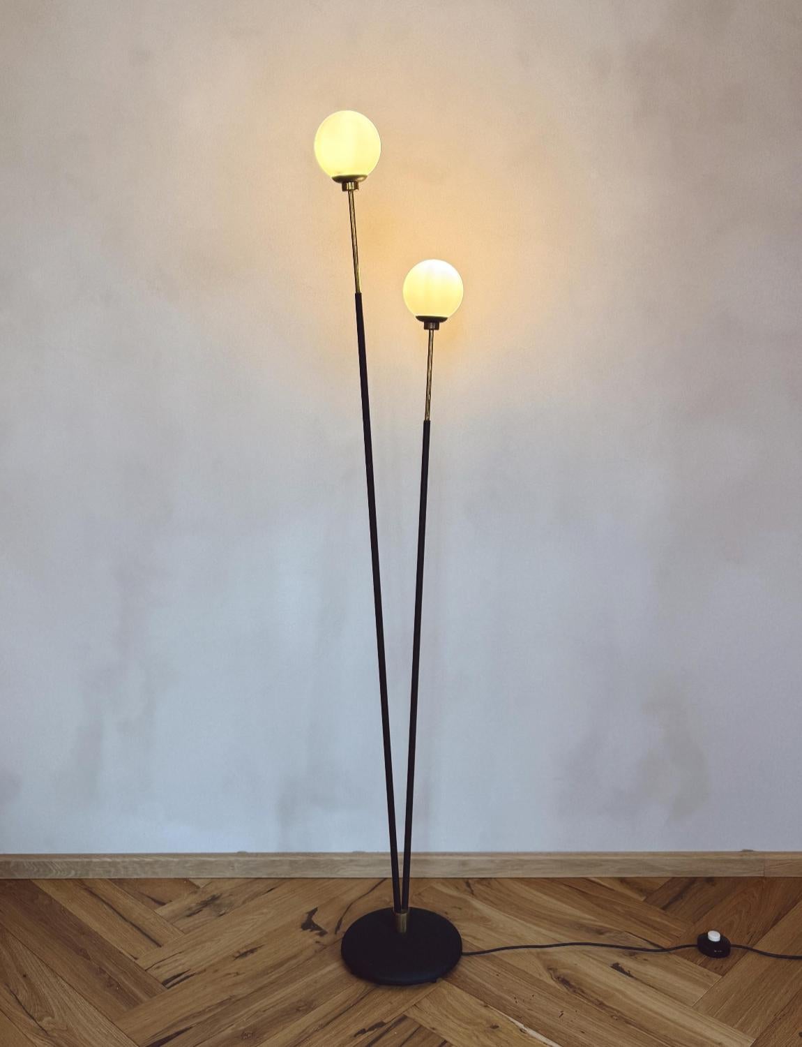 Italian Double 1960s Ball Floor lamp by Stilux