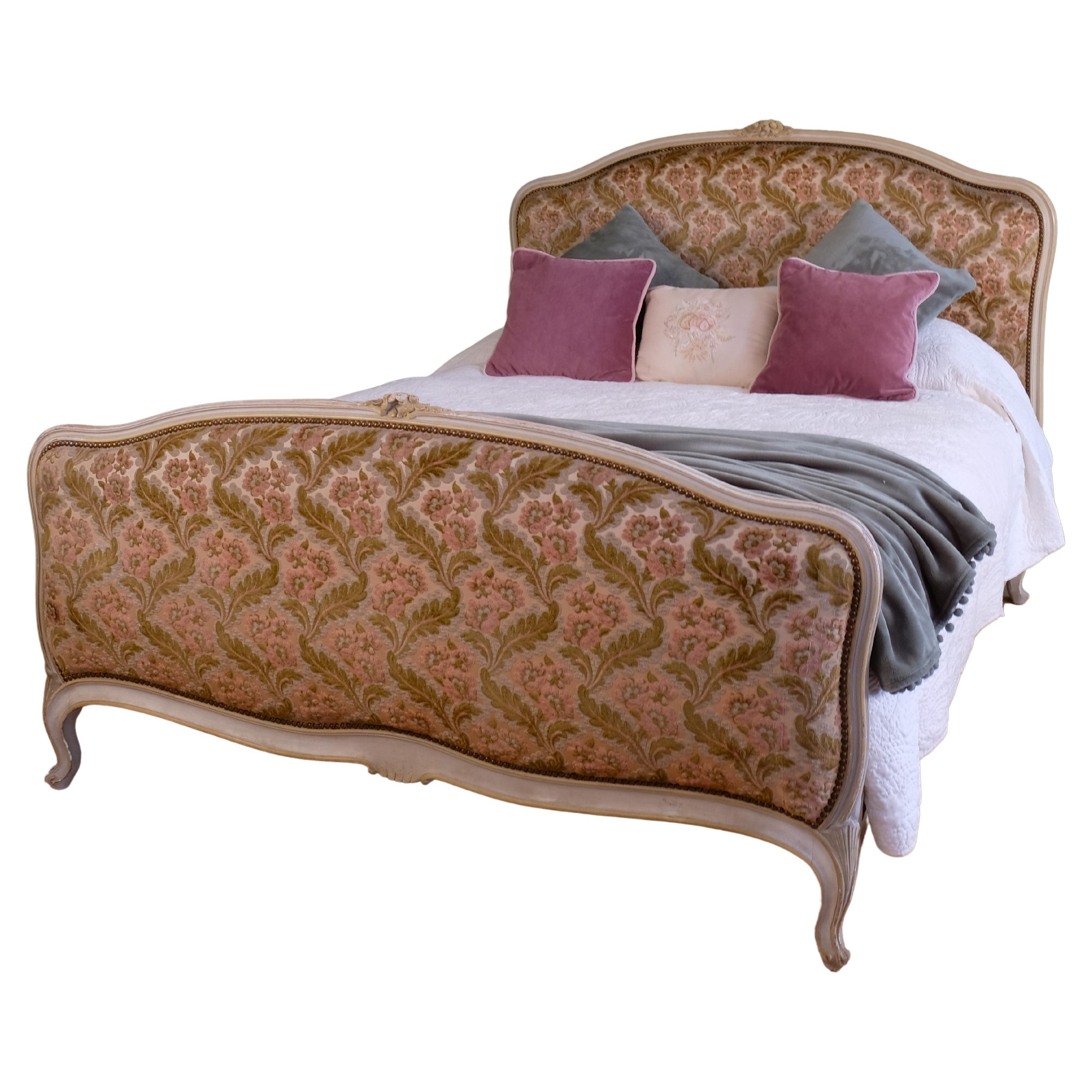 Double, Antique French Upholstered Bed For Sale