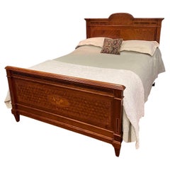 Antique Double, Exquisitely Detailed Wooden French Bed