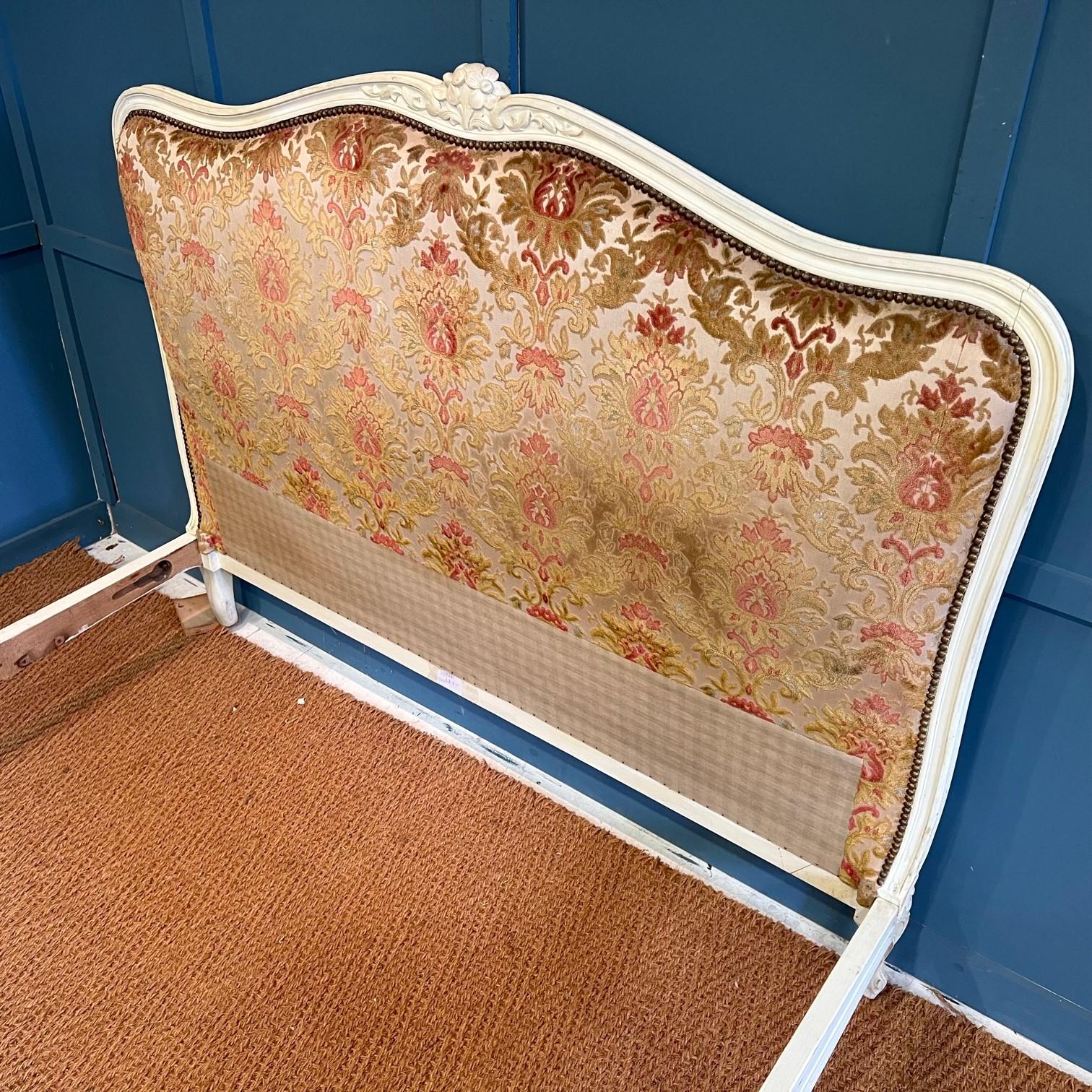 Double, French Antique Upholstered Bed For Sale at 1stDibs