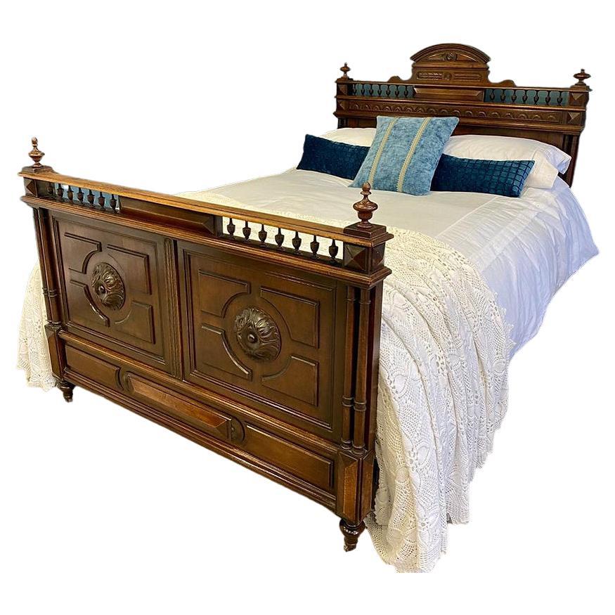 Double, Antique Wooden Bed