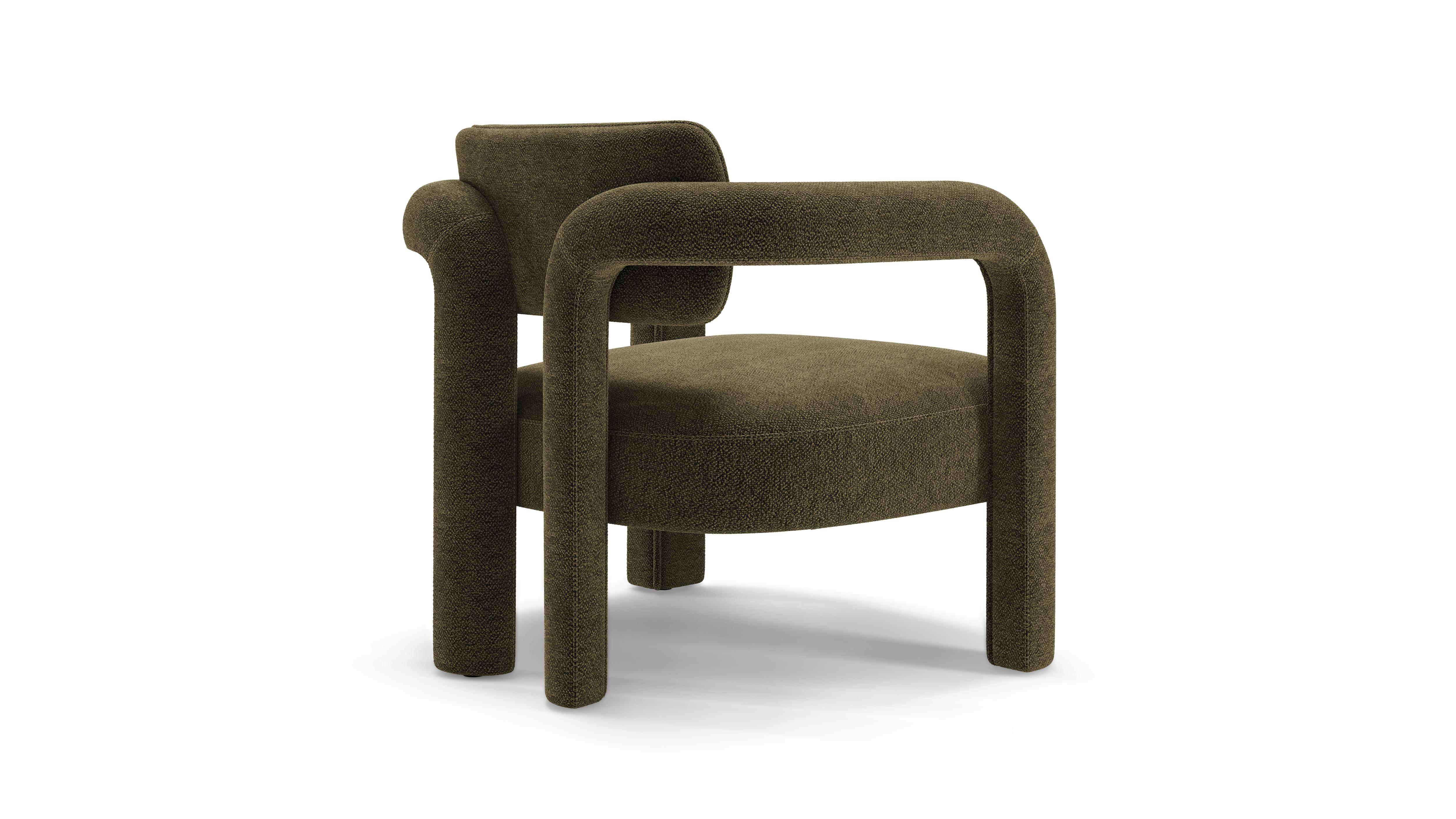 Fait main Fauteuil à arc double, Chenille, InsidherLand par Joana Santos Barbosa en vente