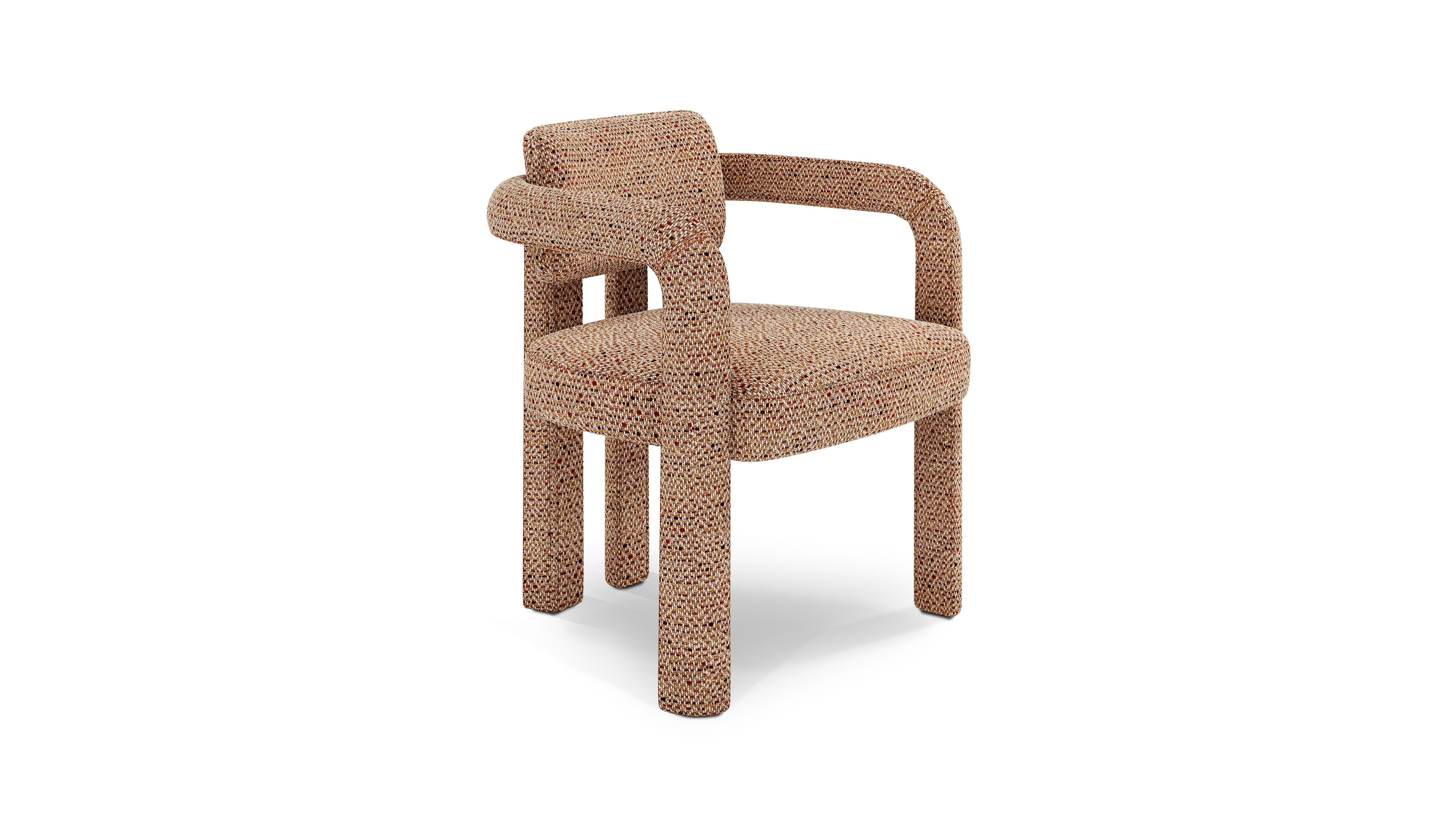 Portuguese Double Arch Dining Chair, Textured, InsidherLand by Joana Santos Barbosa For Sale