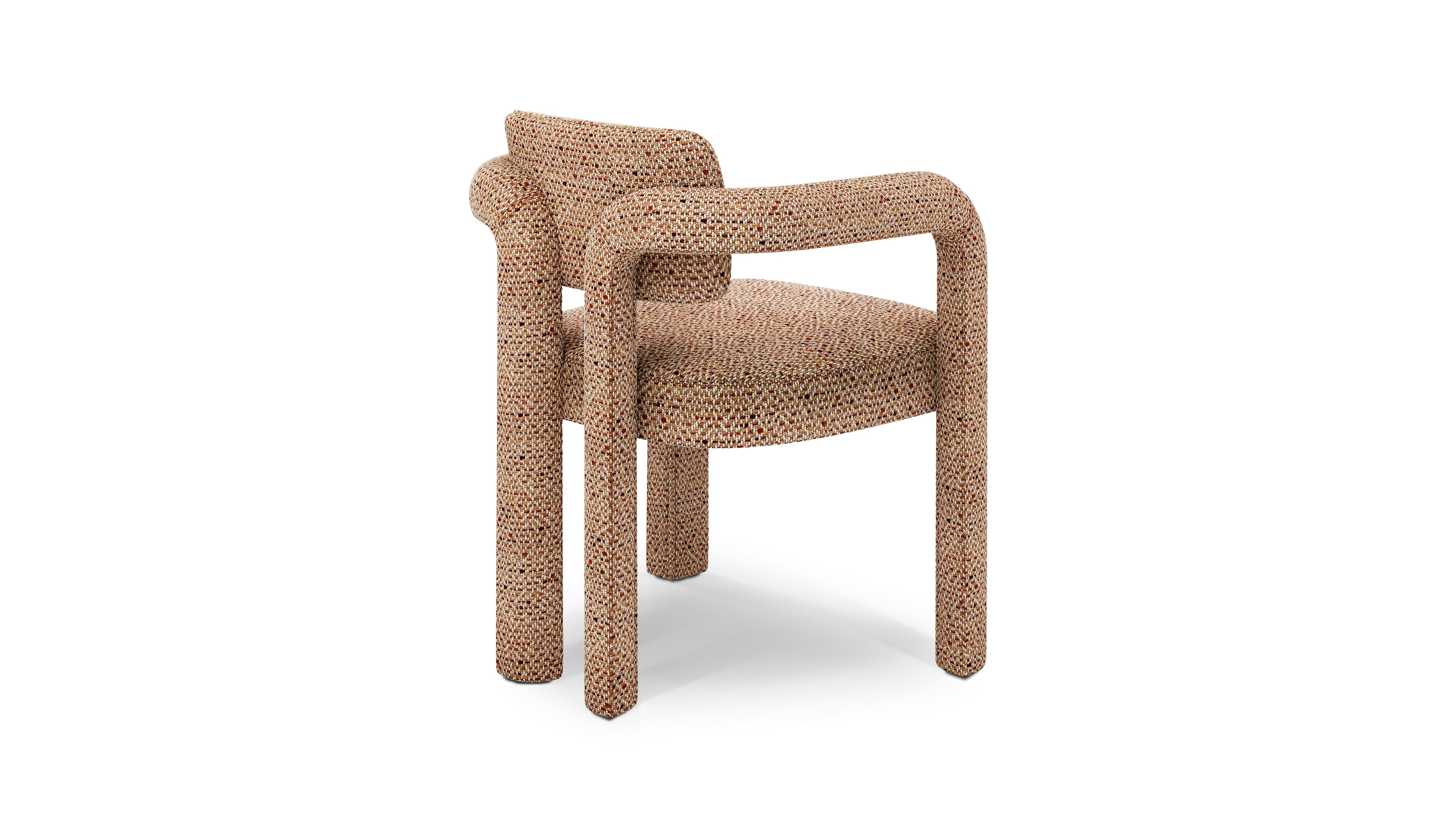 Hand-Crafted Double Arch Dining Chair, Textured, InsidherLand by Joana Santos Barbosa For Sale