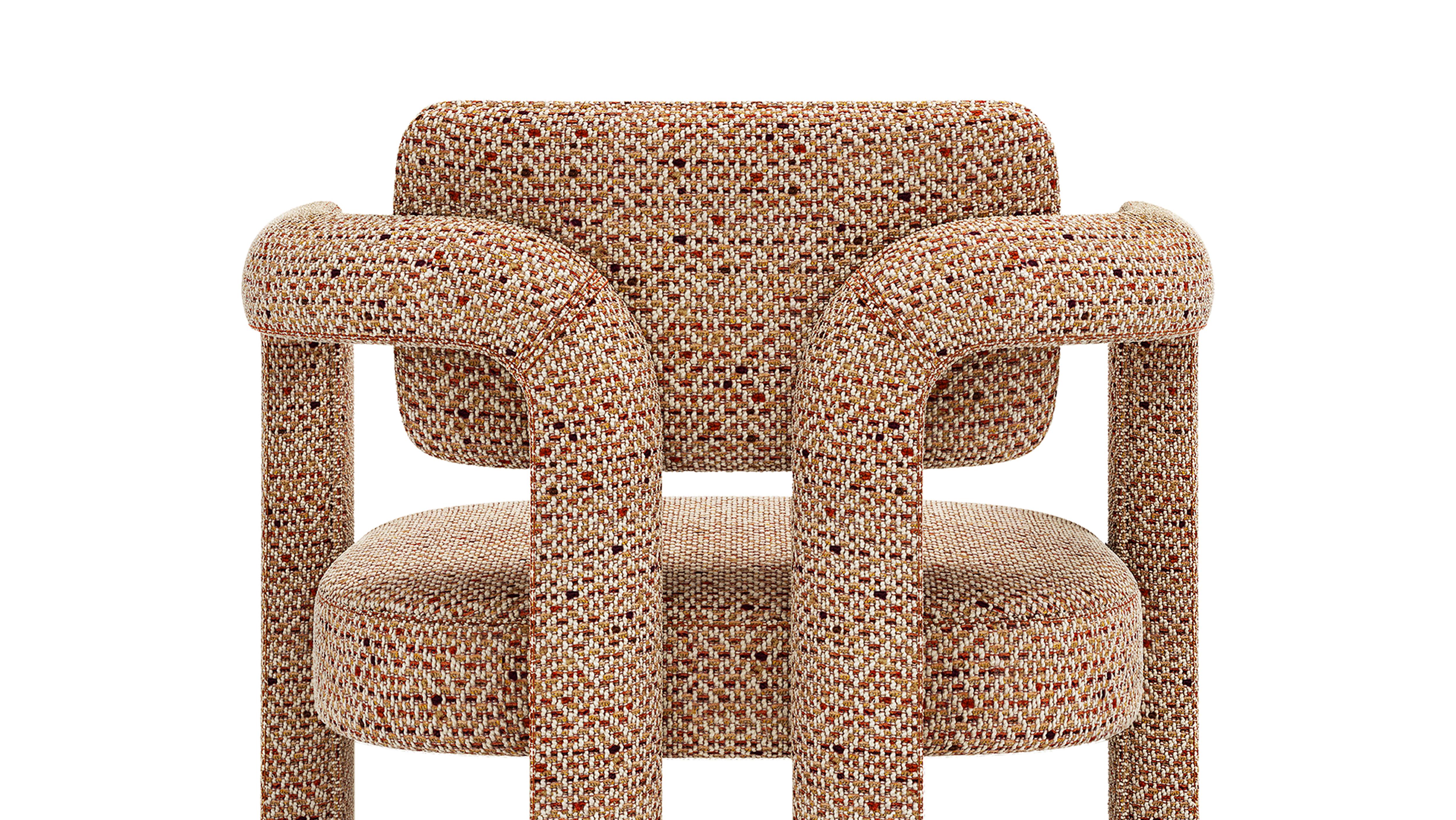 Double Arch Dining Chair, Textured, InsidherLand by Joana Santos Barbosa In New Condition For Sale In Maia, Porto